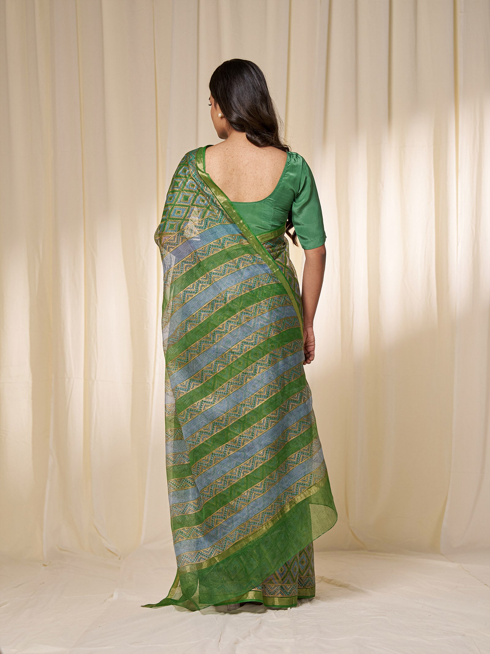 Kohinoor Green Kota Silk Saree
