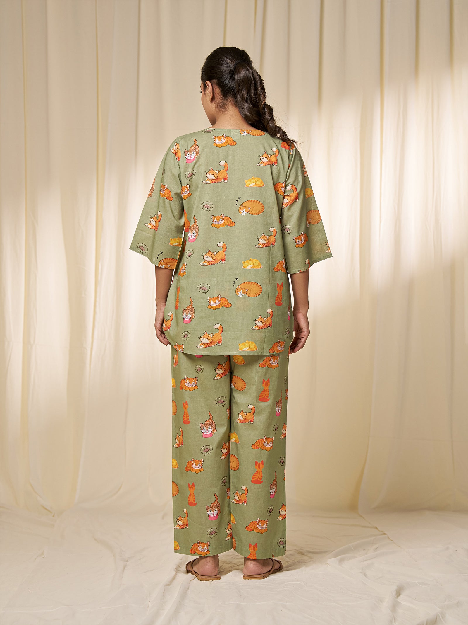 Kitty Kat Voile Night Set