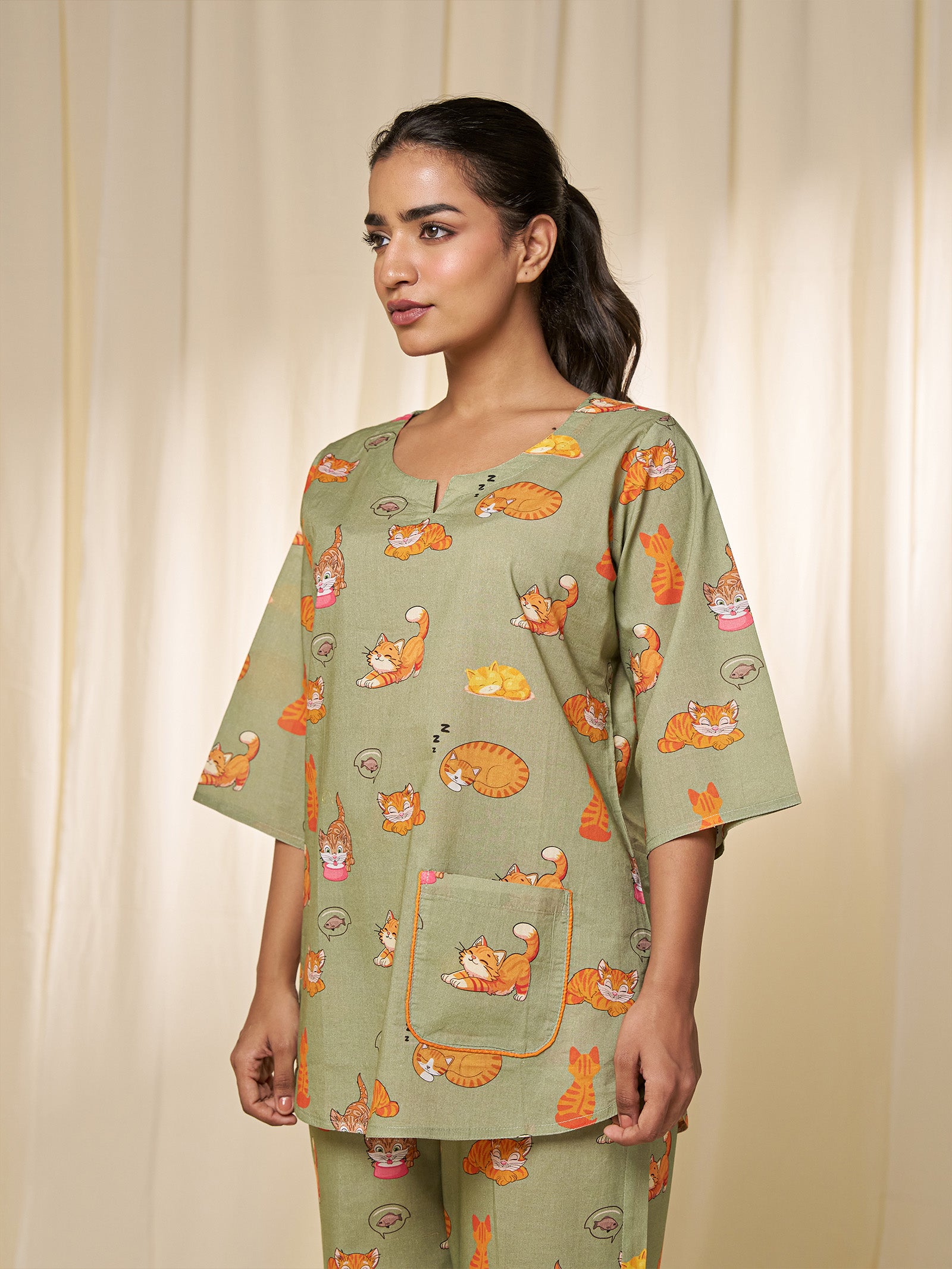 Kitty Kat Voile Night Set