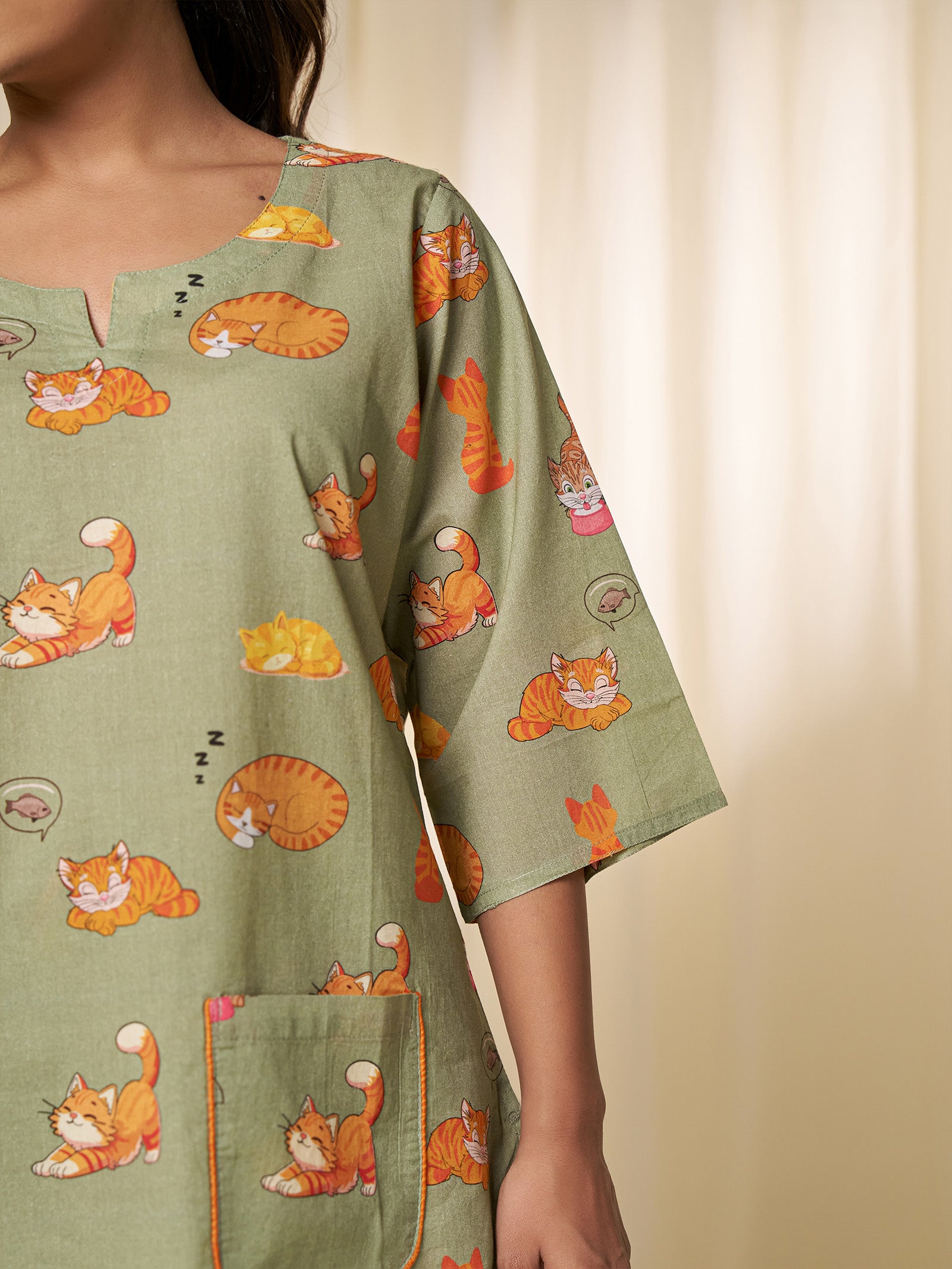 Kitty Kat Voile Night Set