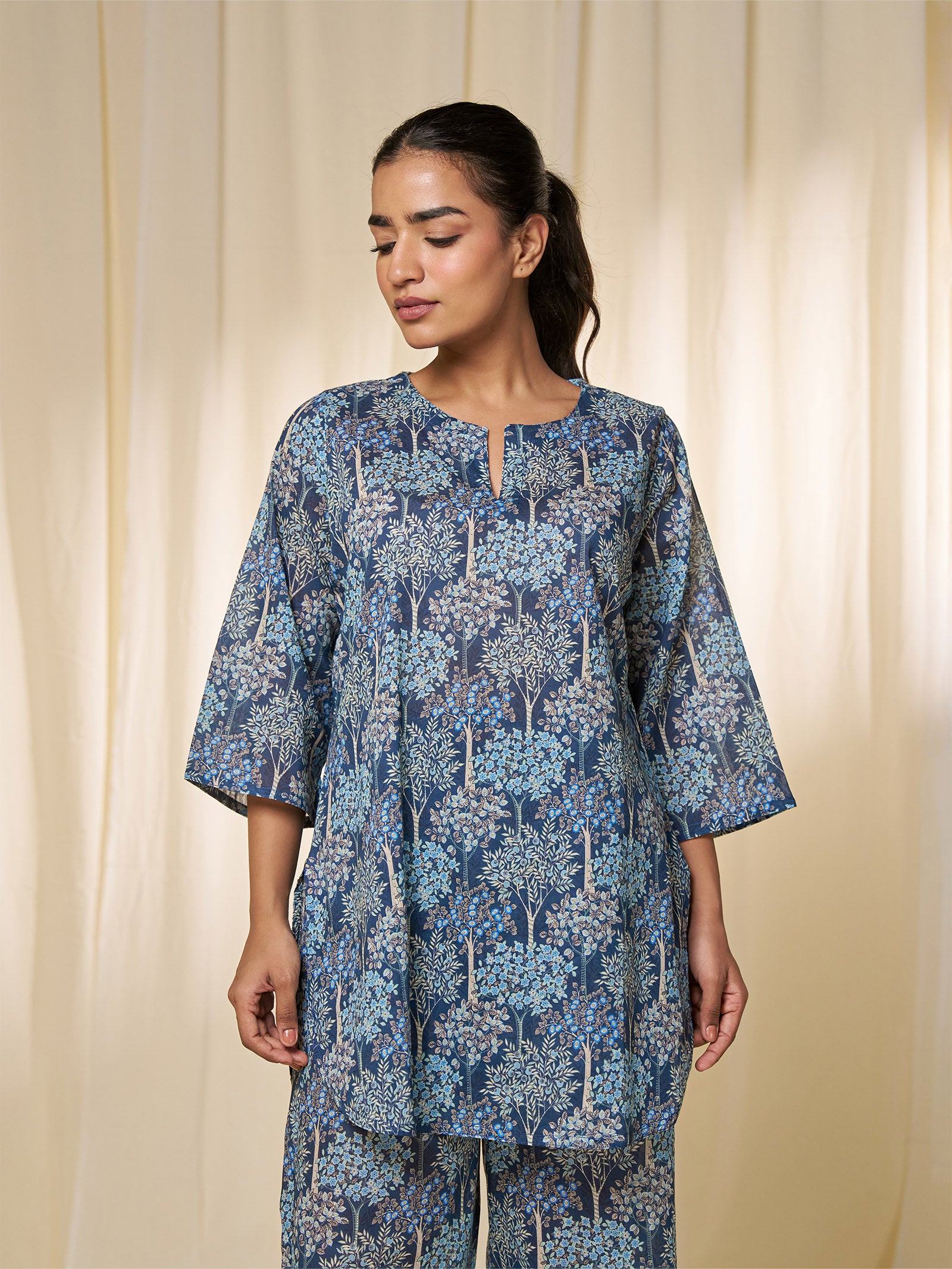 Moonlit Trees Voile Night Suit