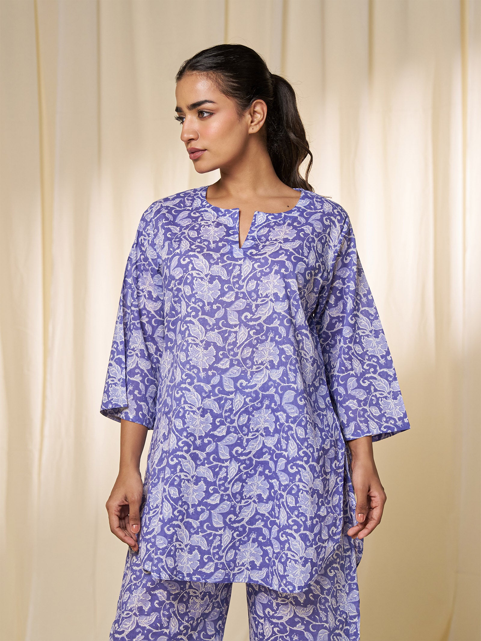 Sleepy Grape Voile Night Suit