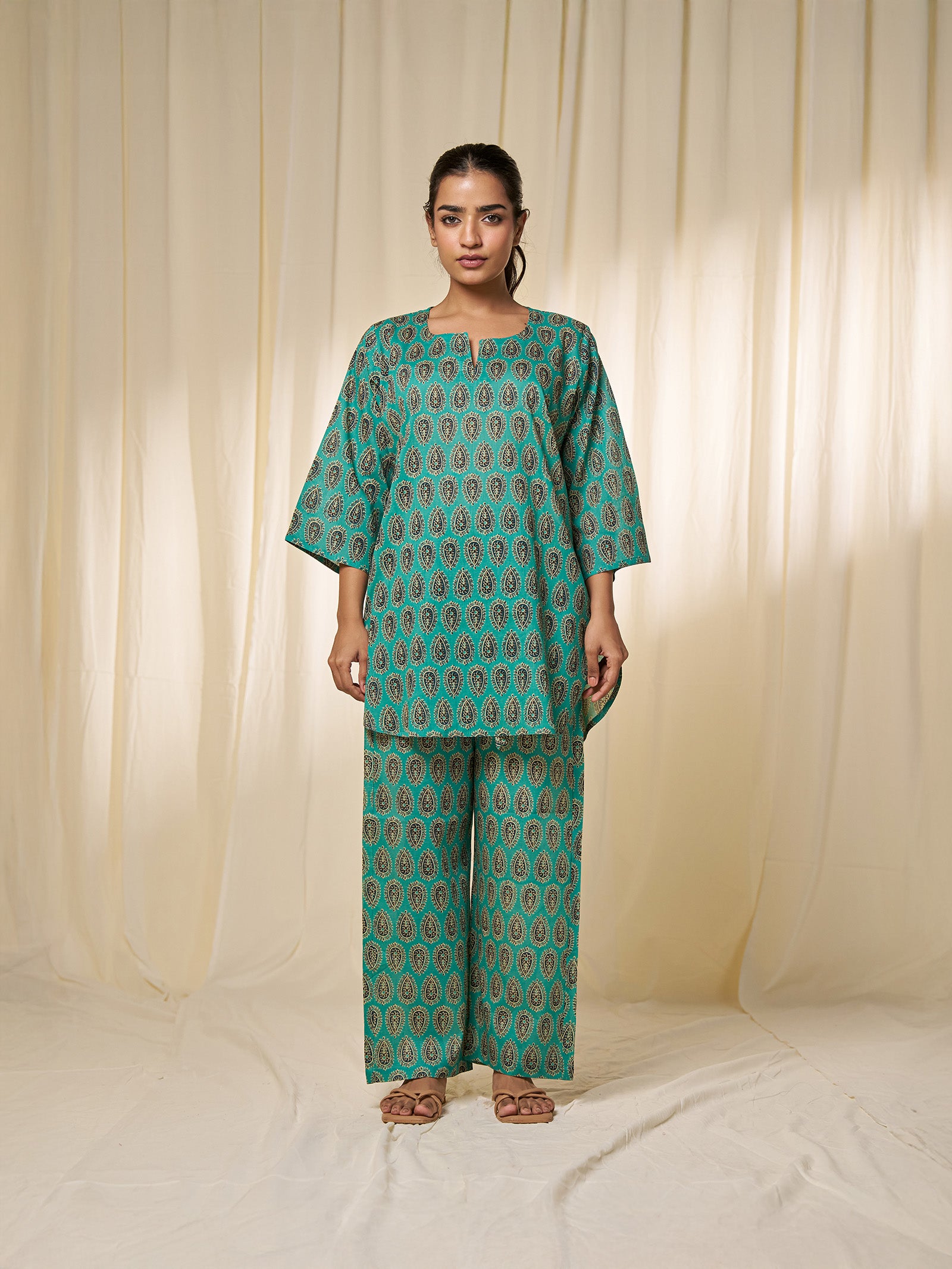 Hare Rama Voile Night Suit