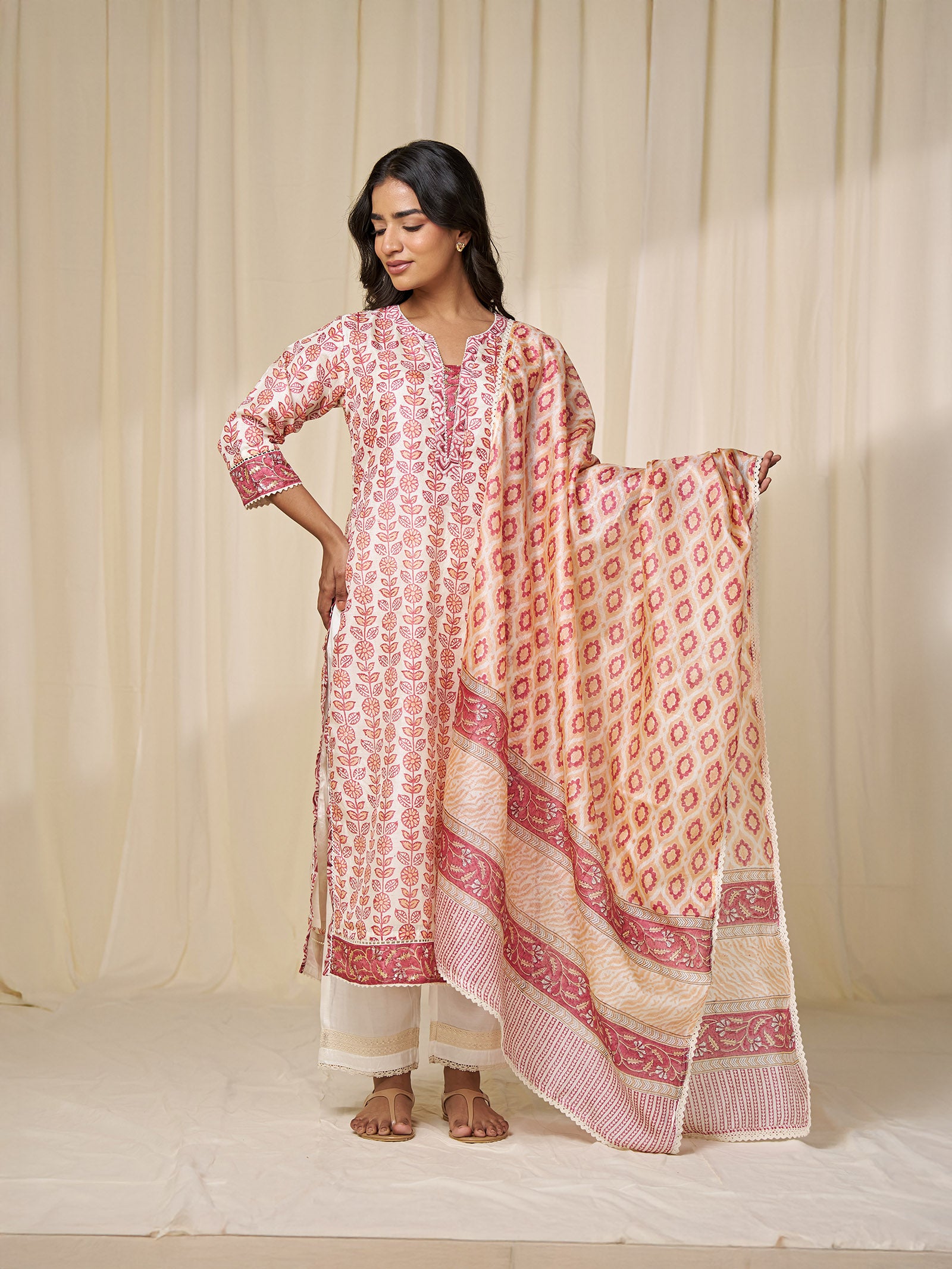 Narangi Bagh Tussar Silk Dupatta