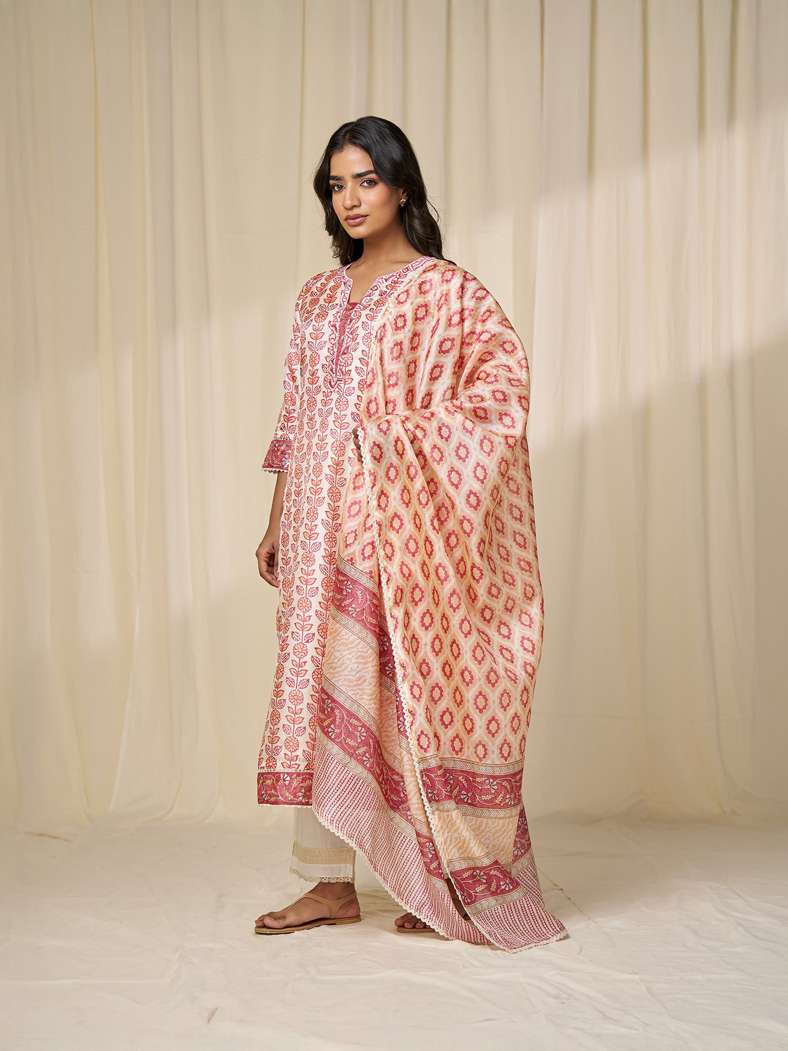 Narangi Bagh Tussar Silk Dupatta