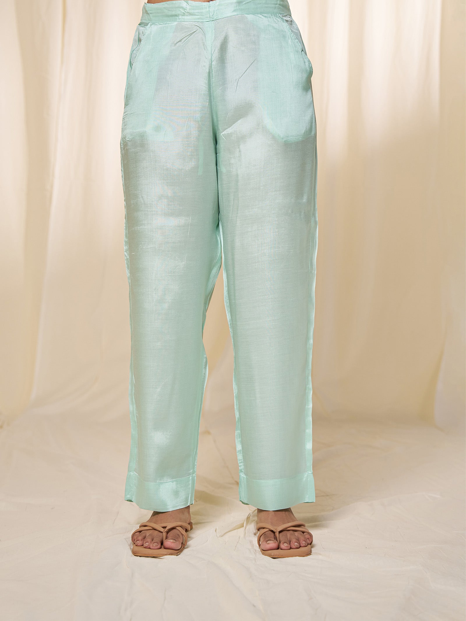 Narangi Assam Silk Straight Pant