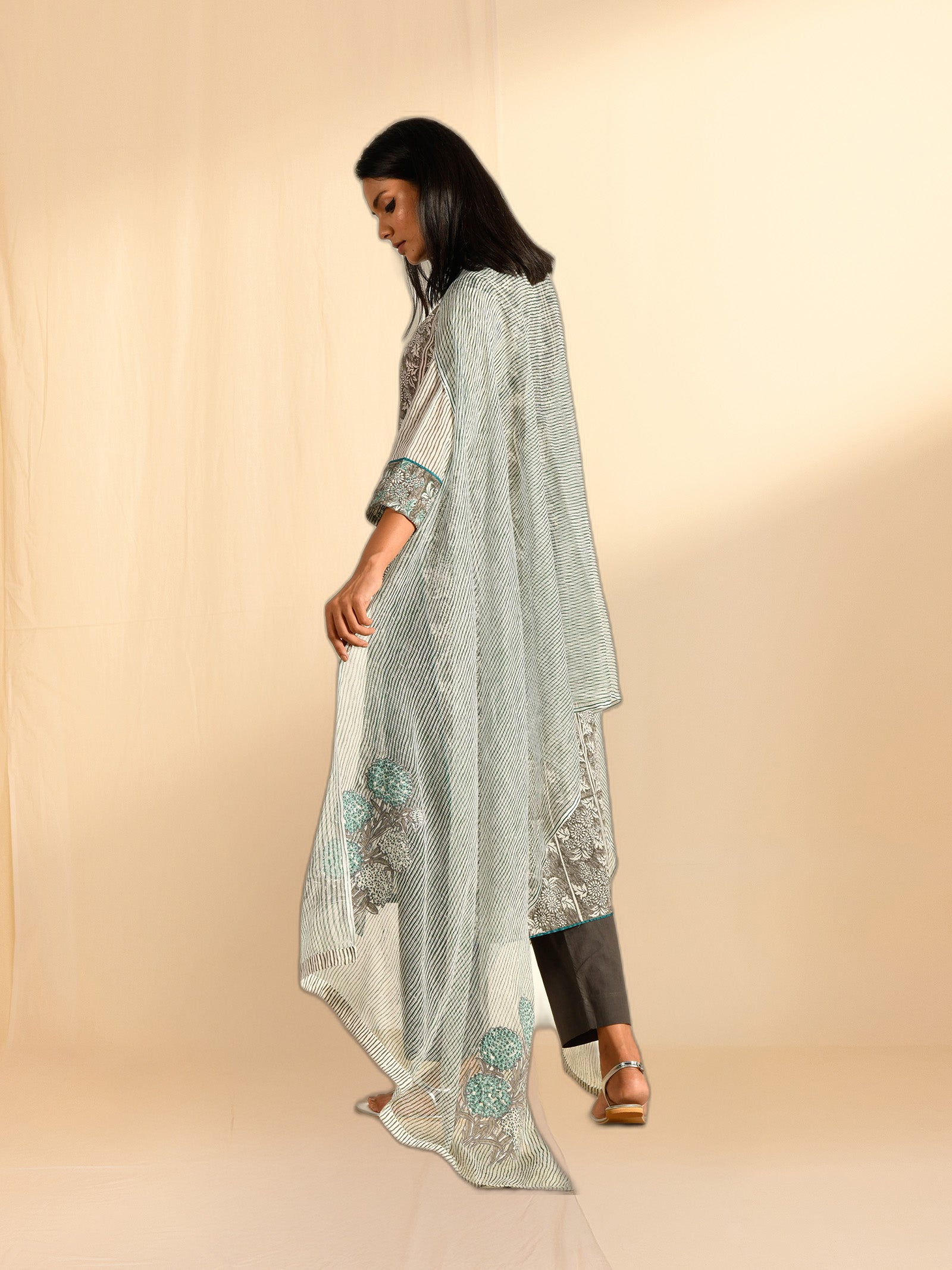 Silver Shine Kota Dupatta