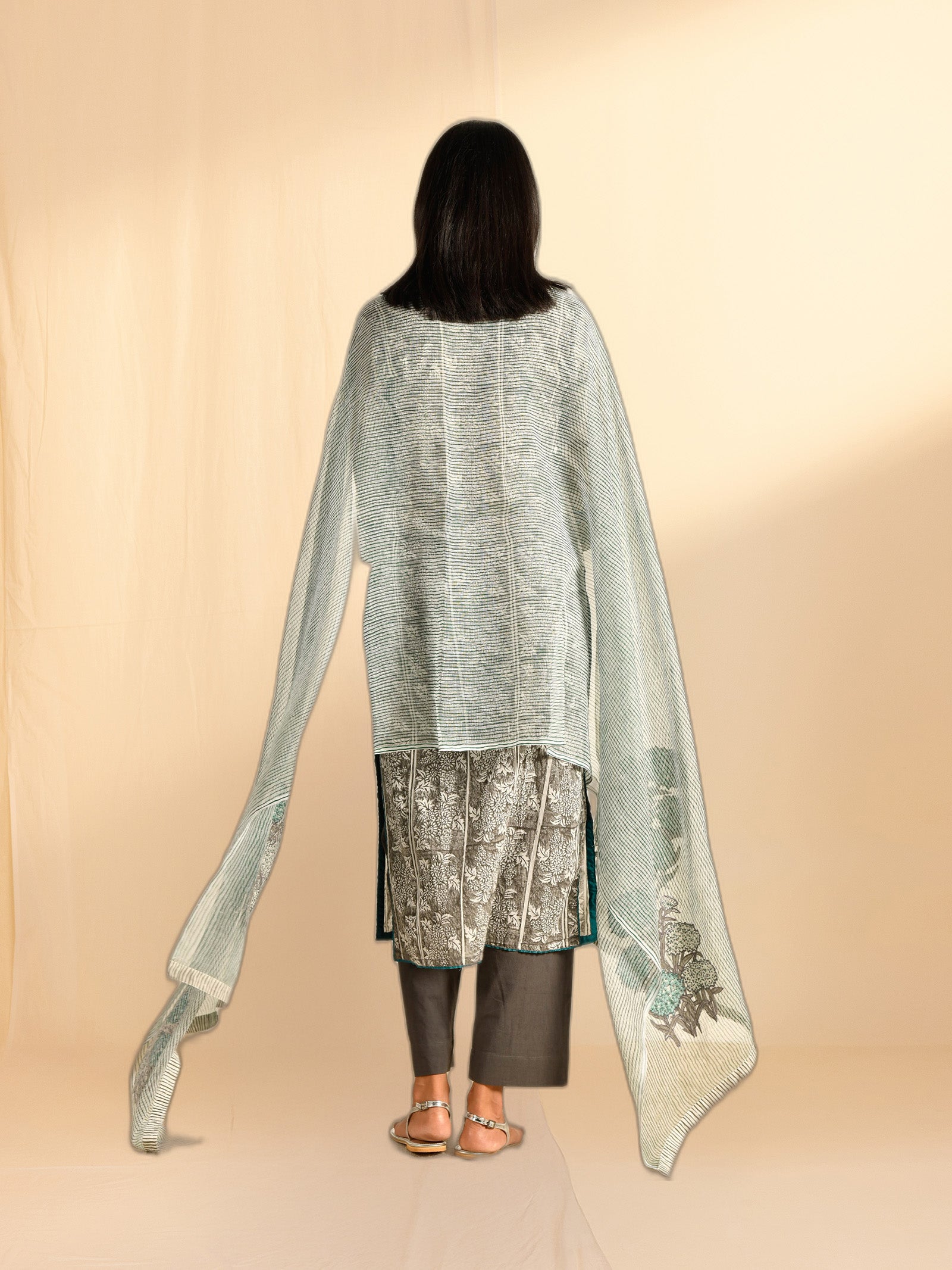 Silver Shine Kota Dupatta