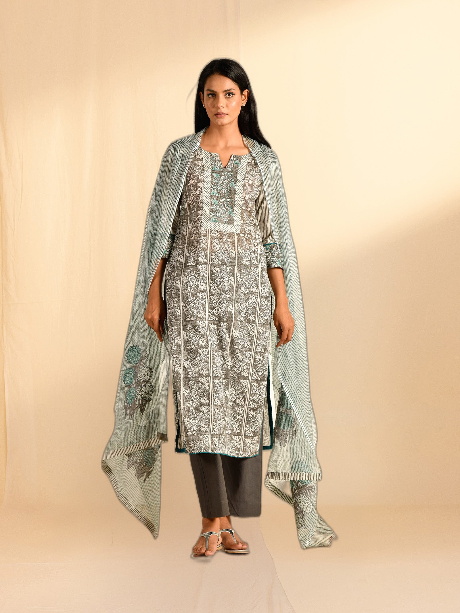 Silver Shine Voile Kurta