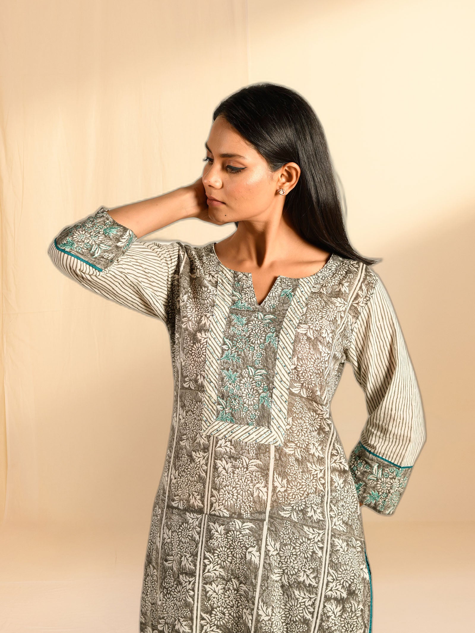 Silver Shine Voile Kurta