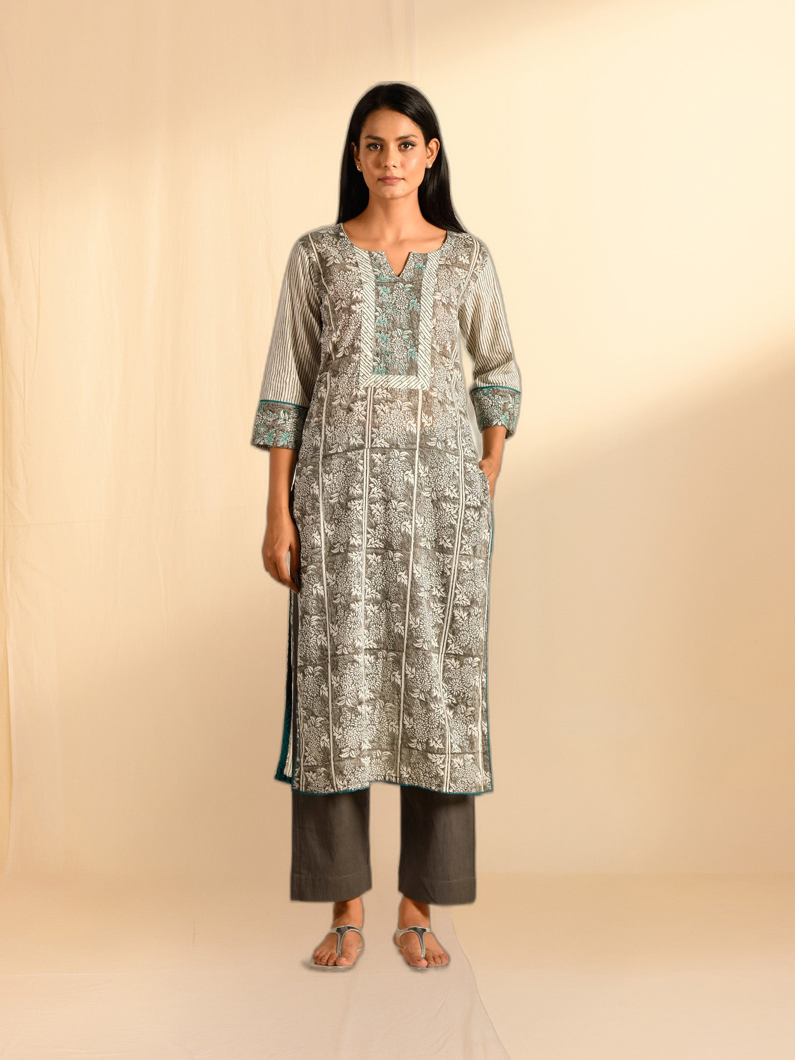 Silver Shine Voile Kurta