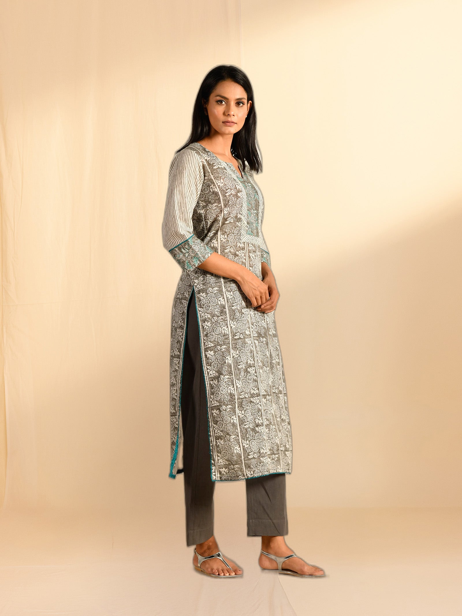 Silver Shine Voile Kurta