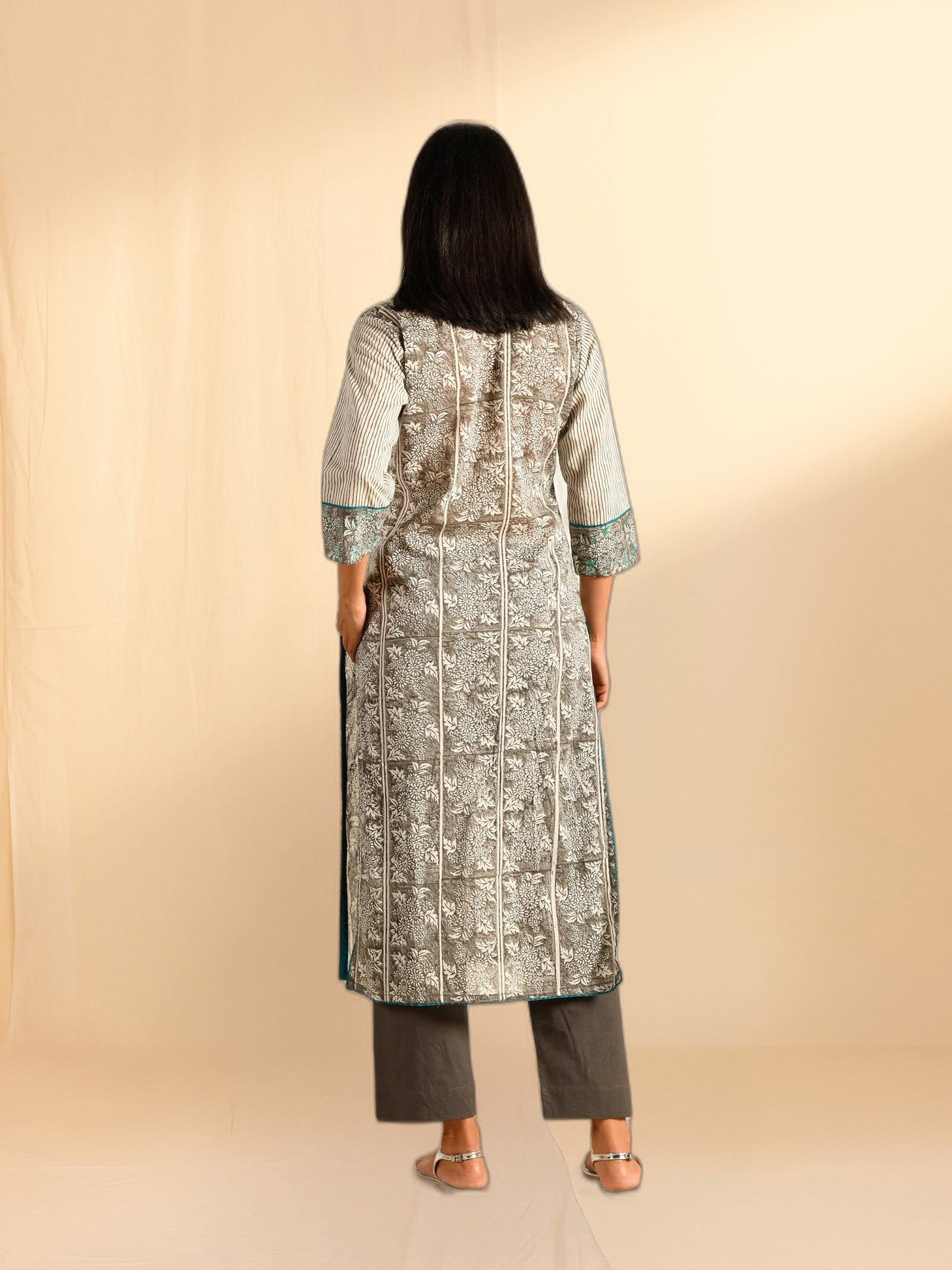 Silver Shine Voile Kurta