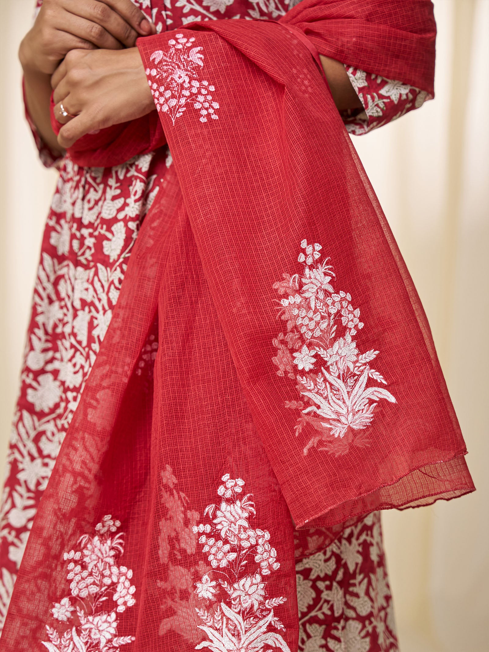 Sindoori Kota Dupatta