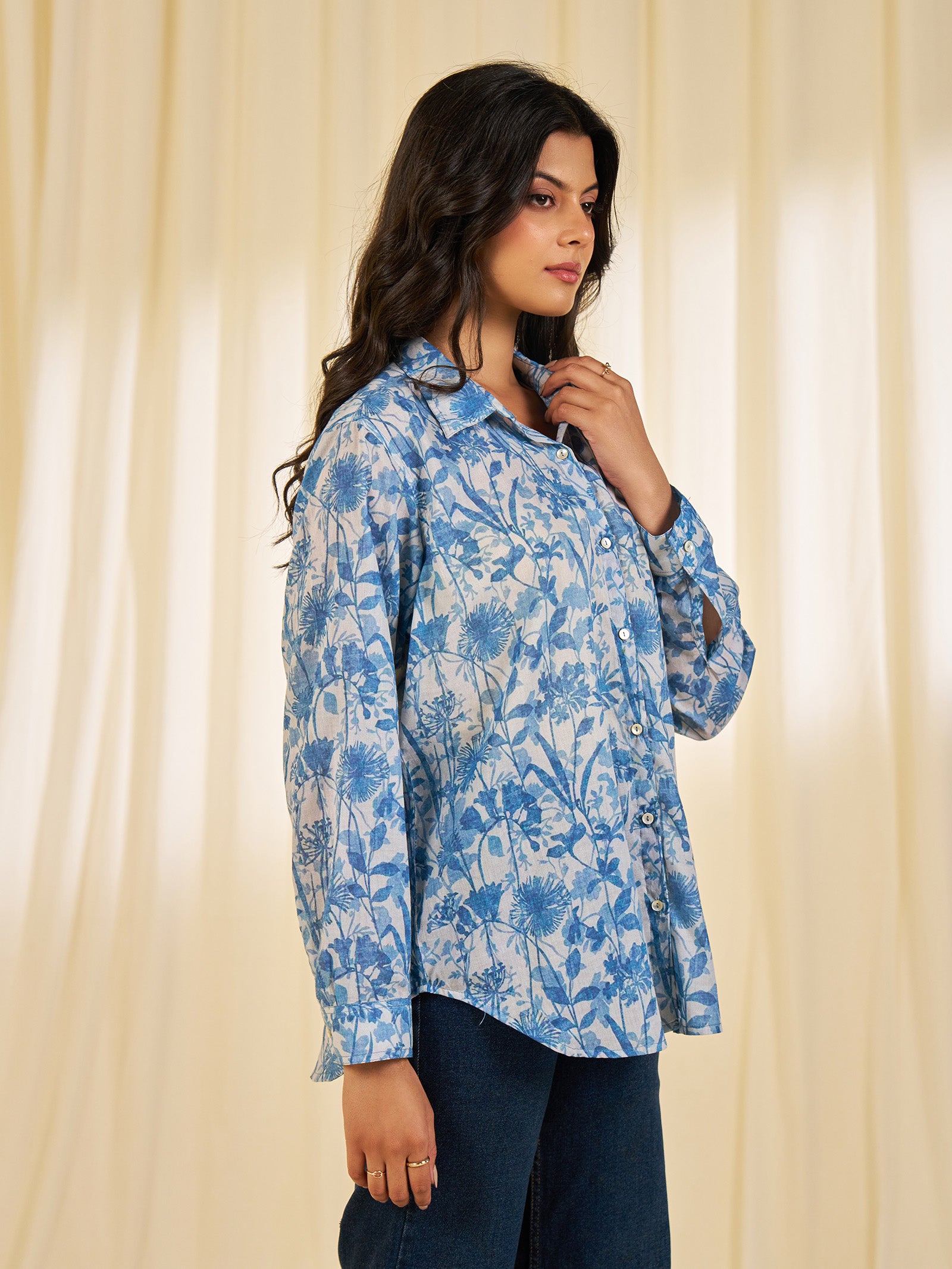 Sky Petal Voile Shirt