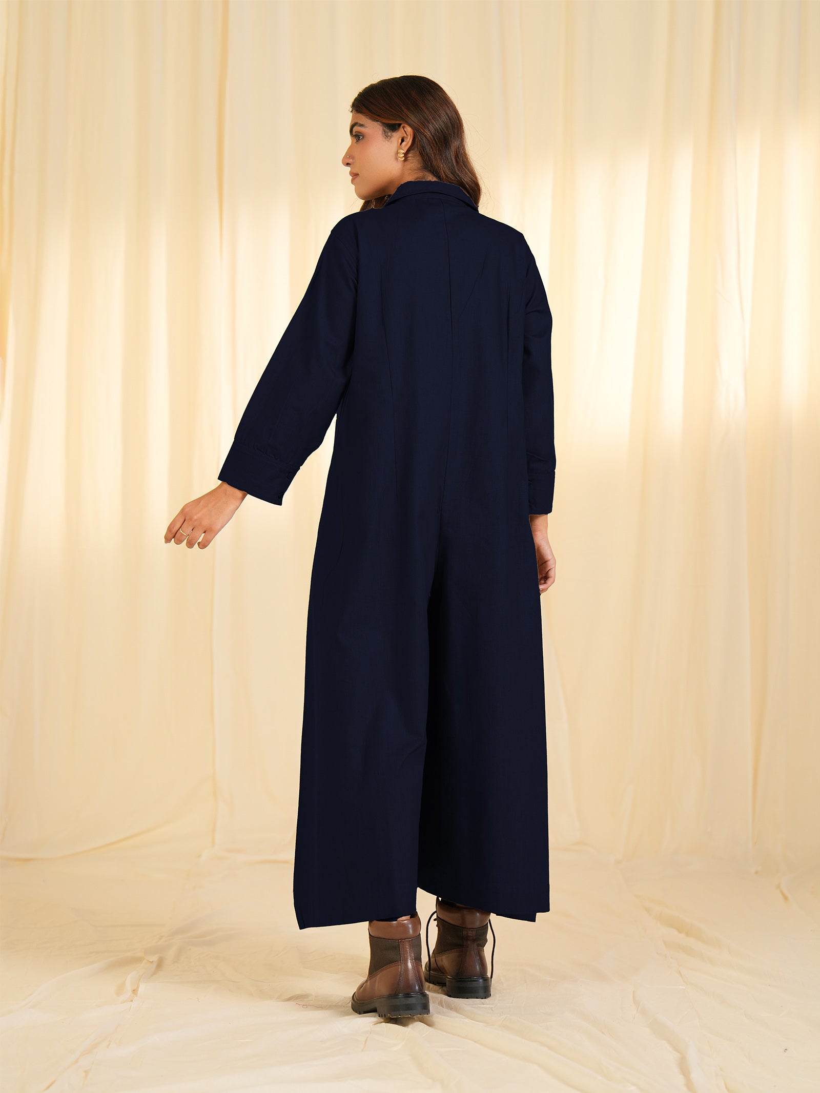 Slate Flow Cotton Jumpsuit