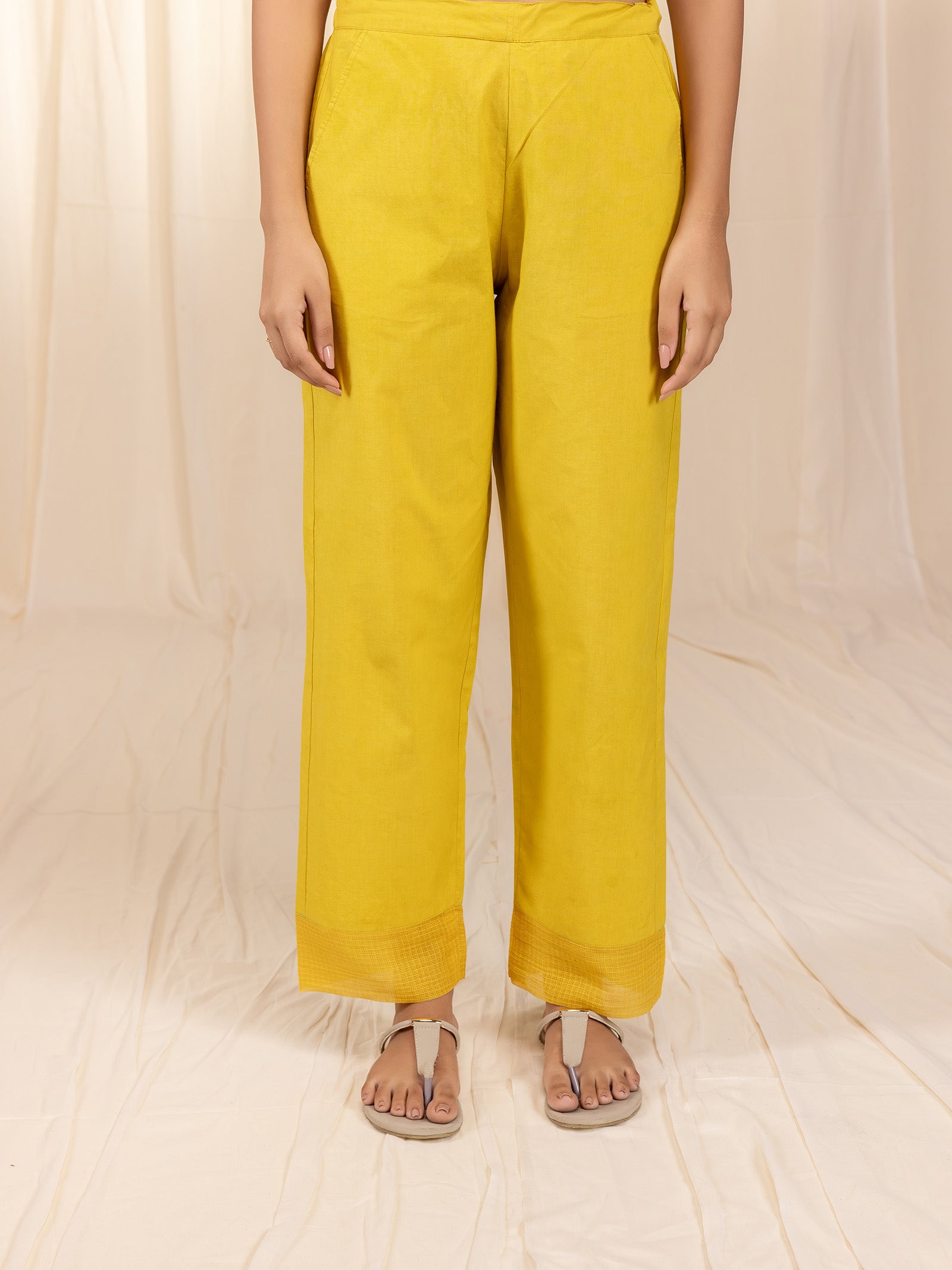 Spanish Sunset Cotton Straight Pants