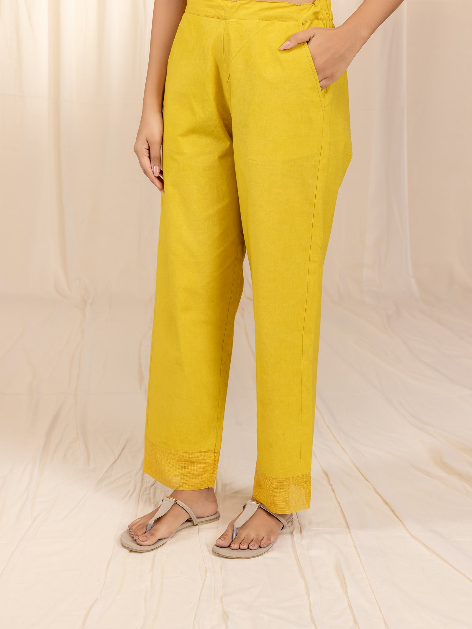 Spanish Sunset Cotton Straight Pants