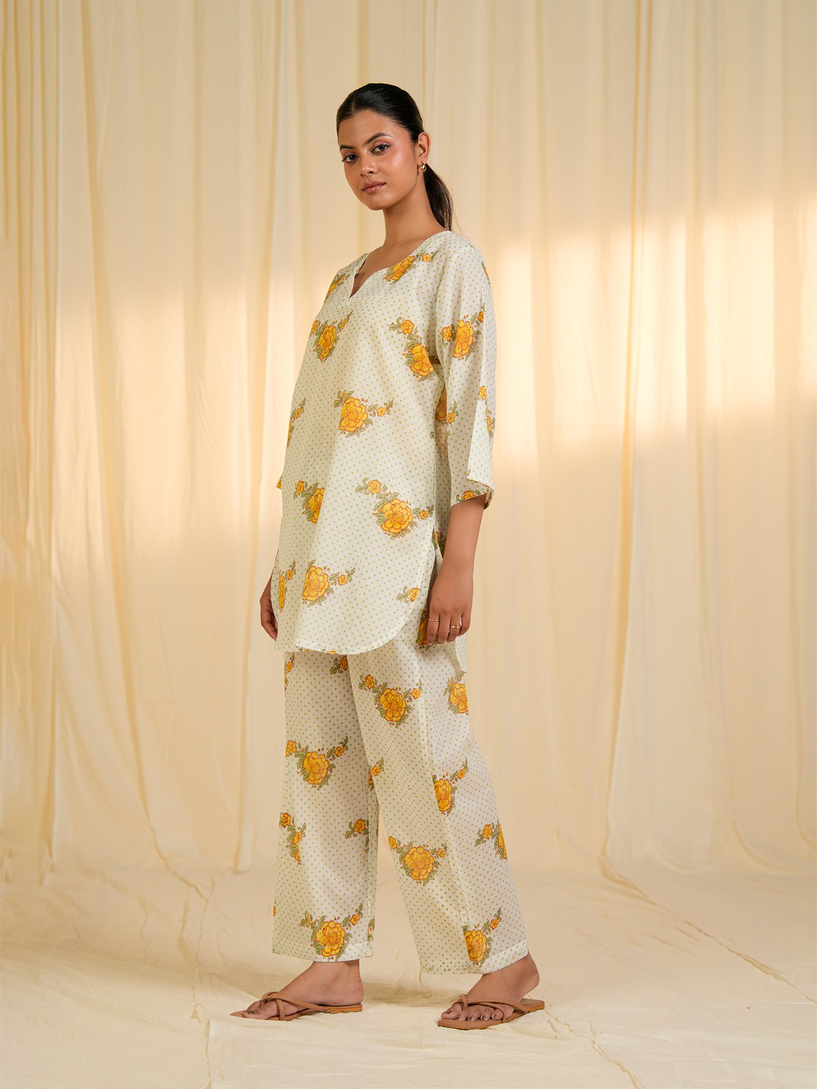 Spring Dot Cotton Night Suit