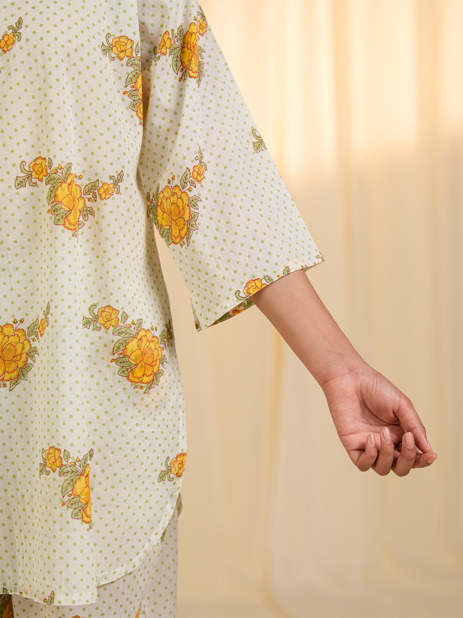 Spring Dot Cotton Night Suit