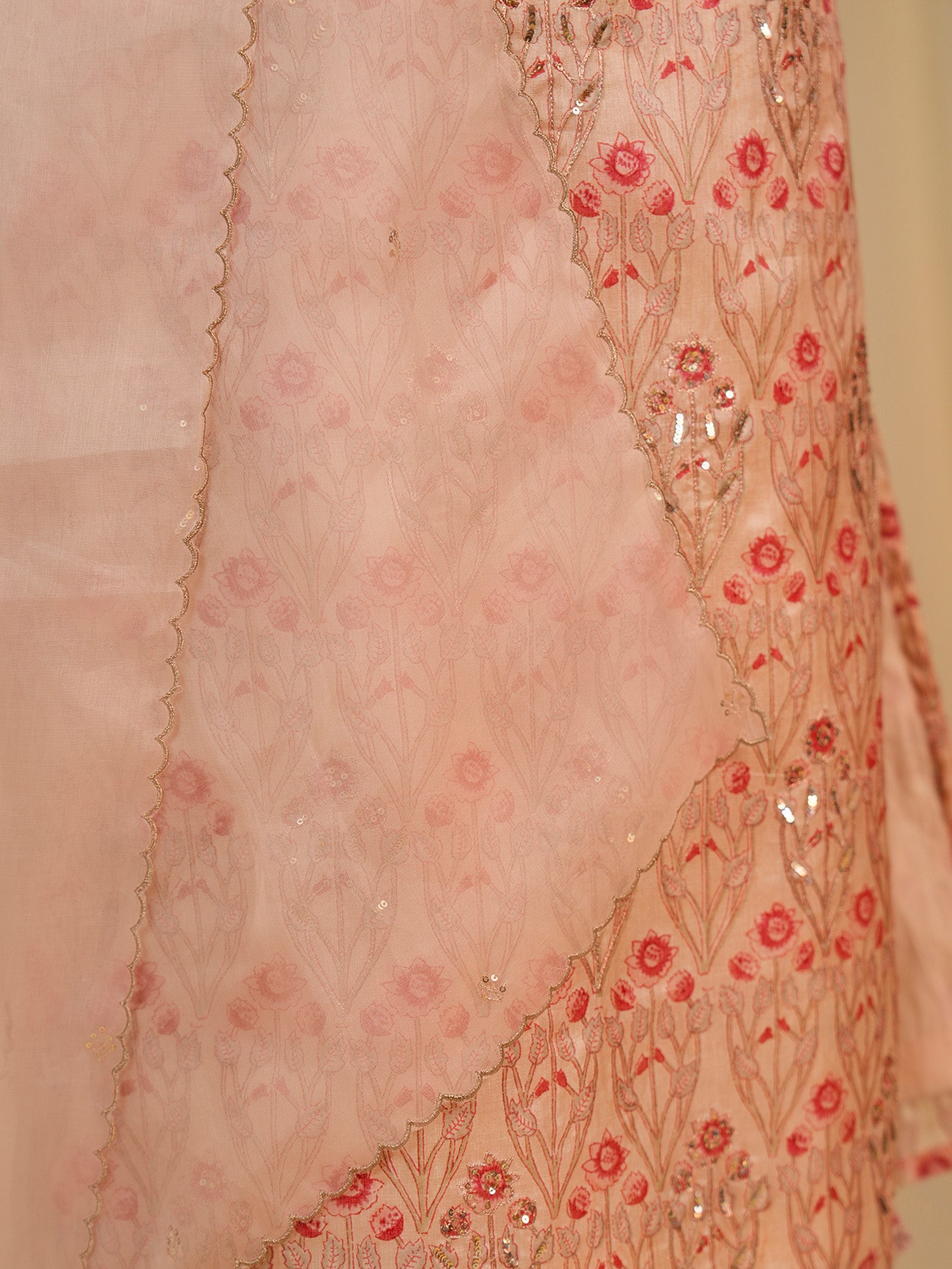 Sunhera Gulab Organza Dupatta