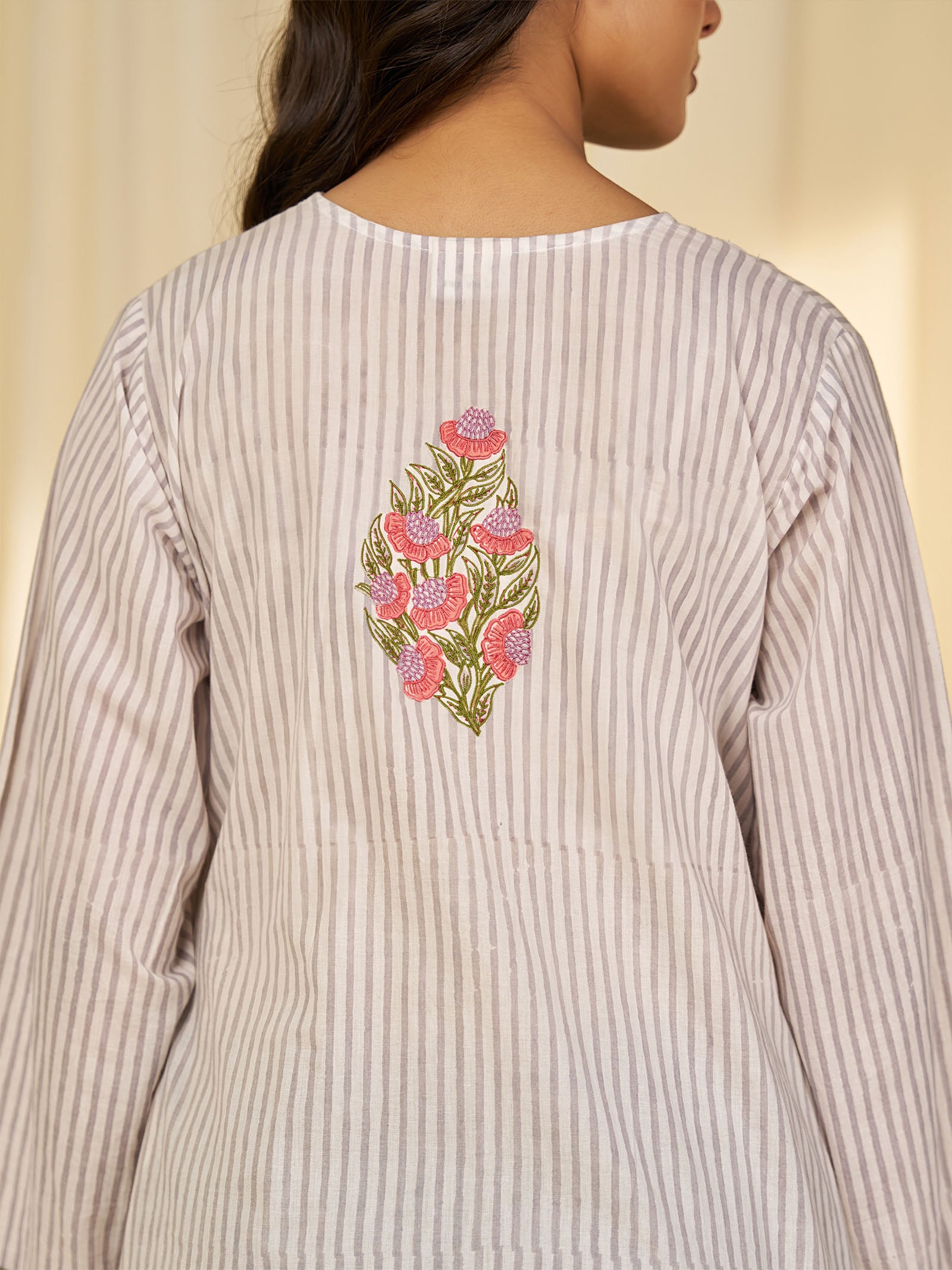 Sunkissed Stripe Cotton Kurta