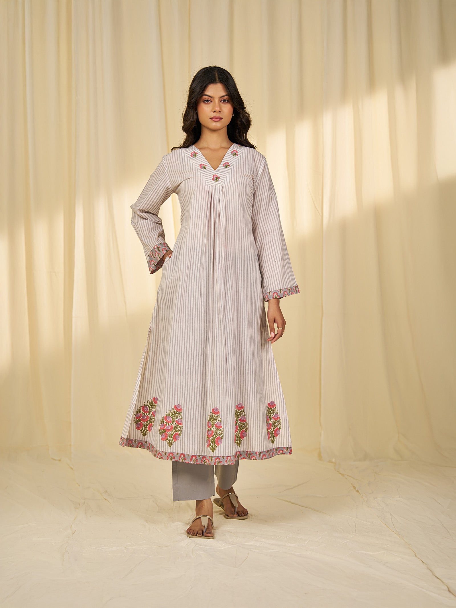 Sunkissed Stripe Cotton Kurta