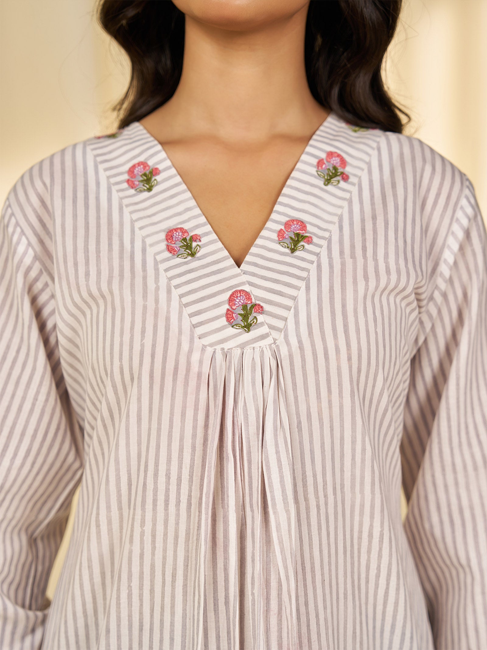 Sunkissed Stripe Cotton Kurta