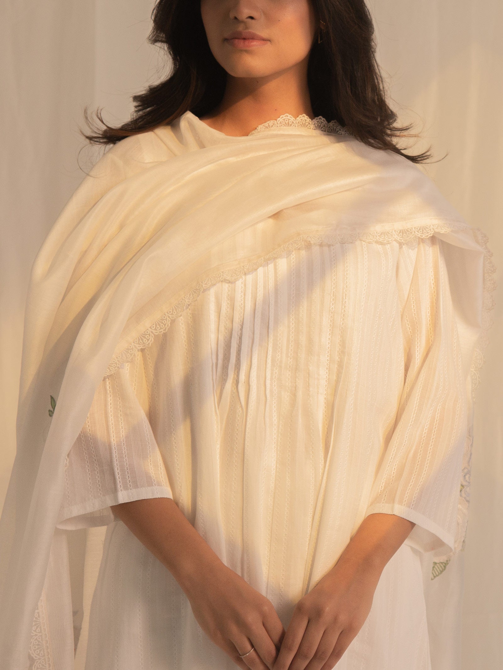 White Swan Chanderi Dupatta