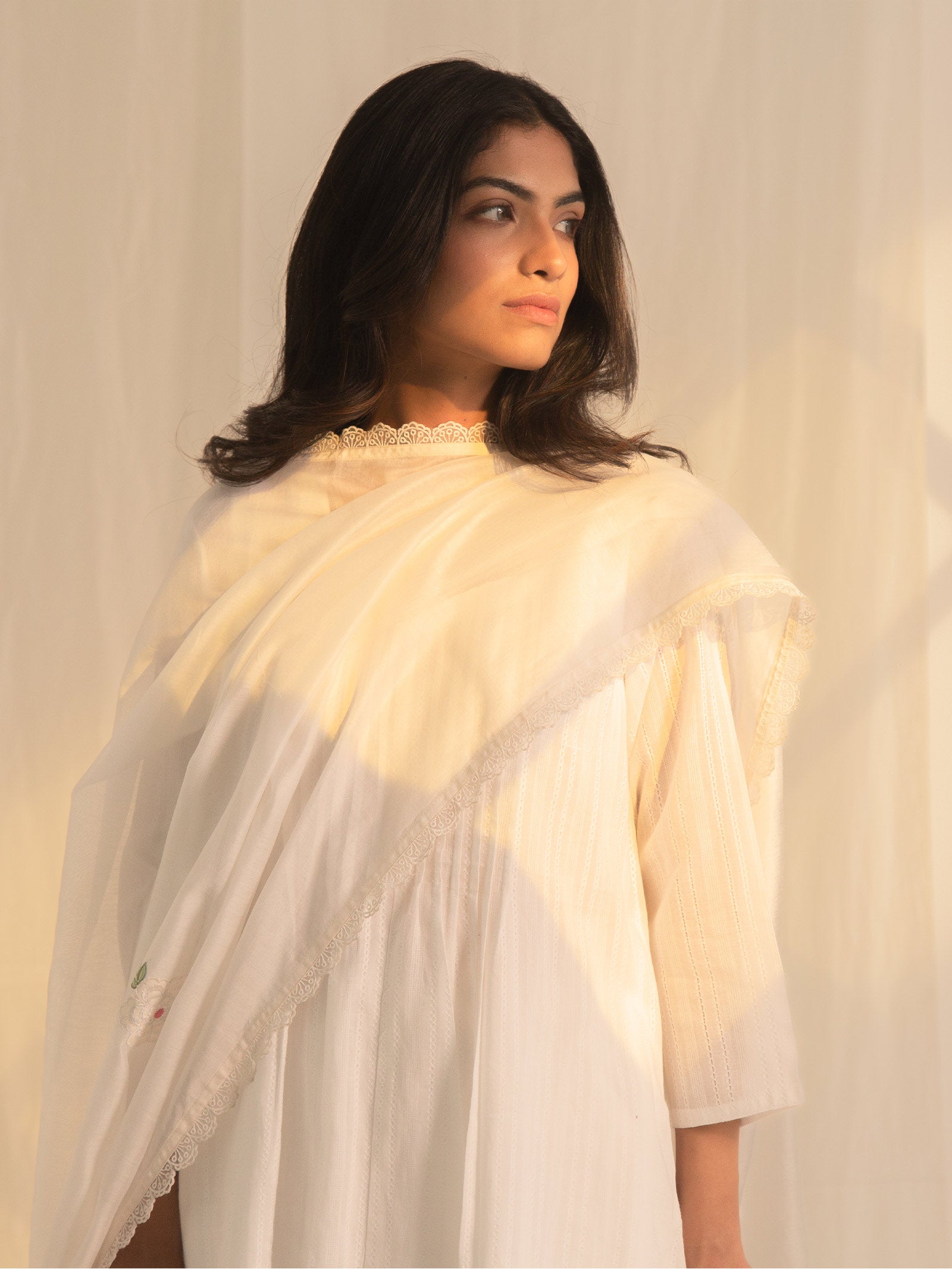 White Swan Cotton Kurta