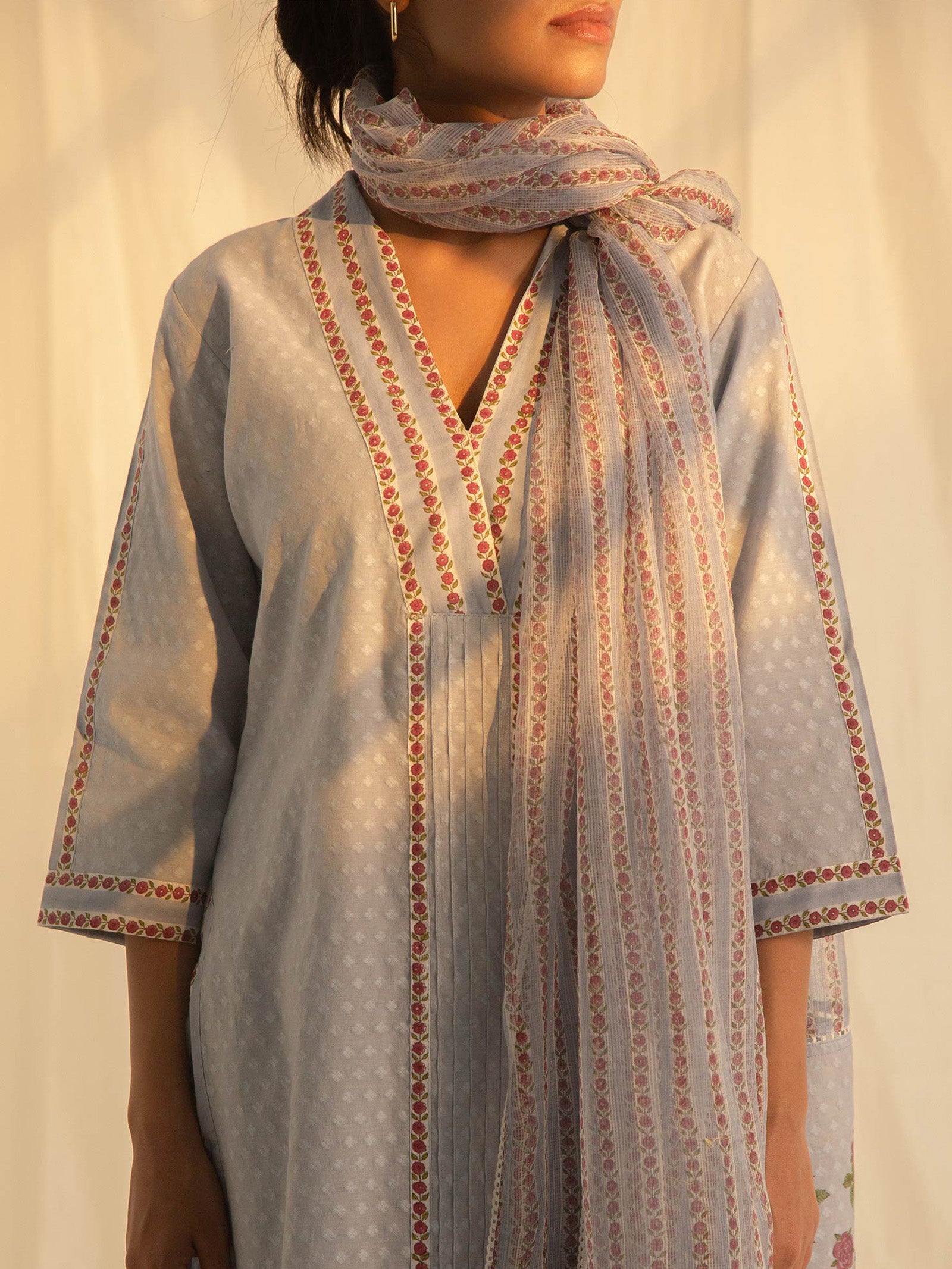 Blue Roses Kota Dupatta