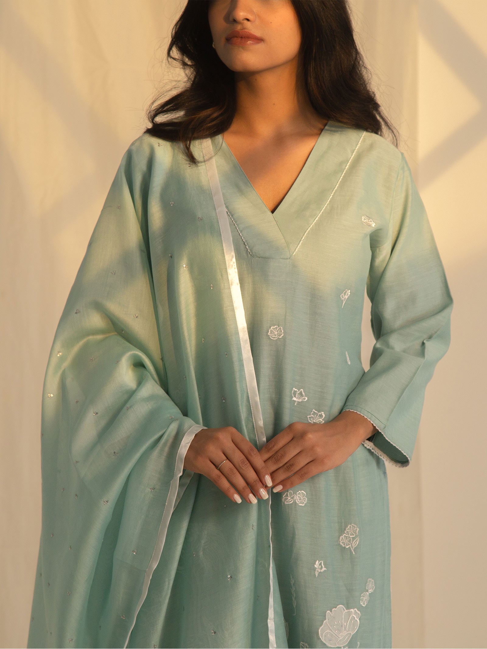 Pelican Chanderi Kurta