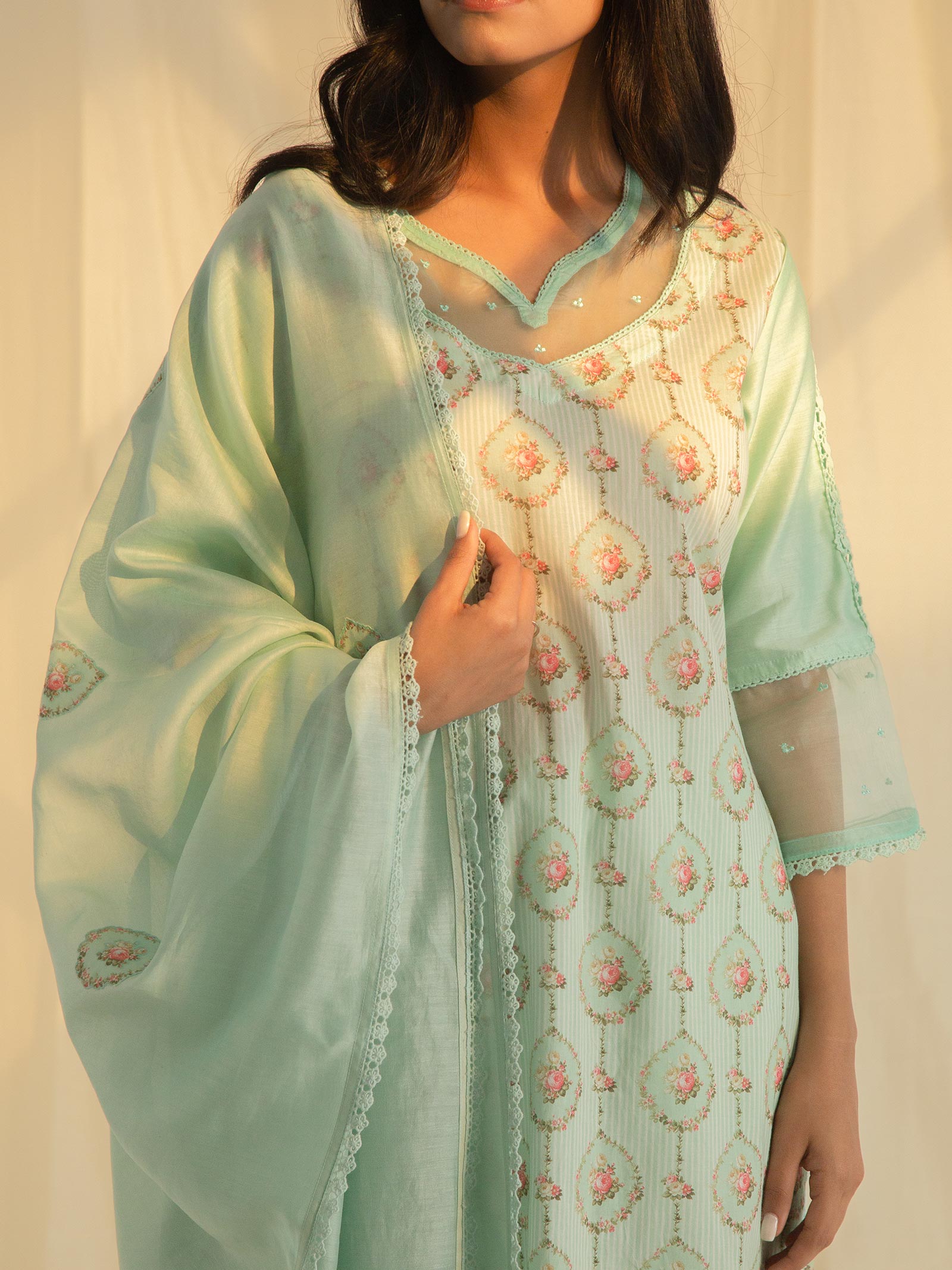 High Tea Chanderi Dupatta