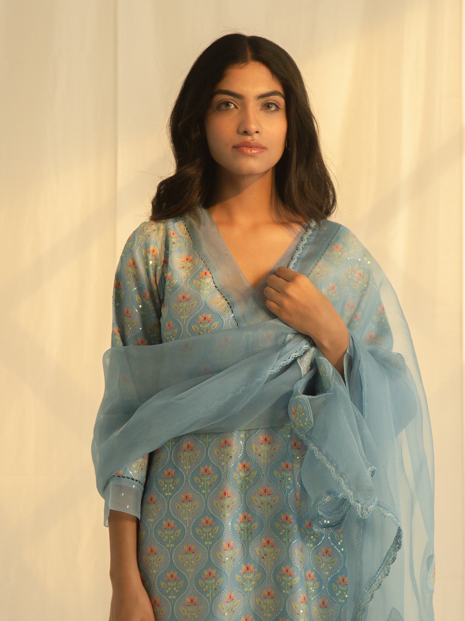 Crystals Chanderi Kurta