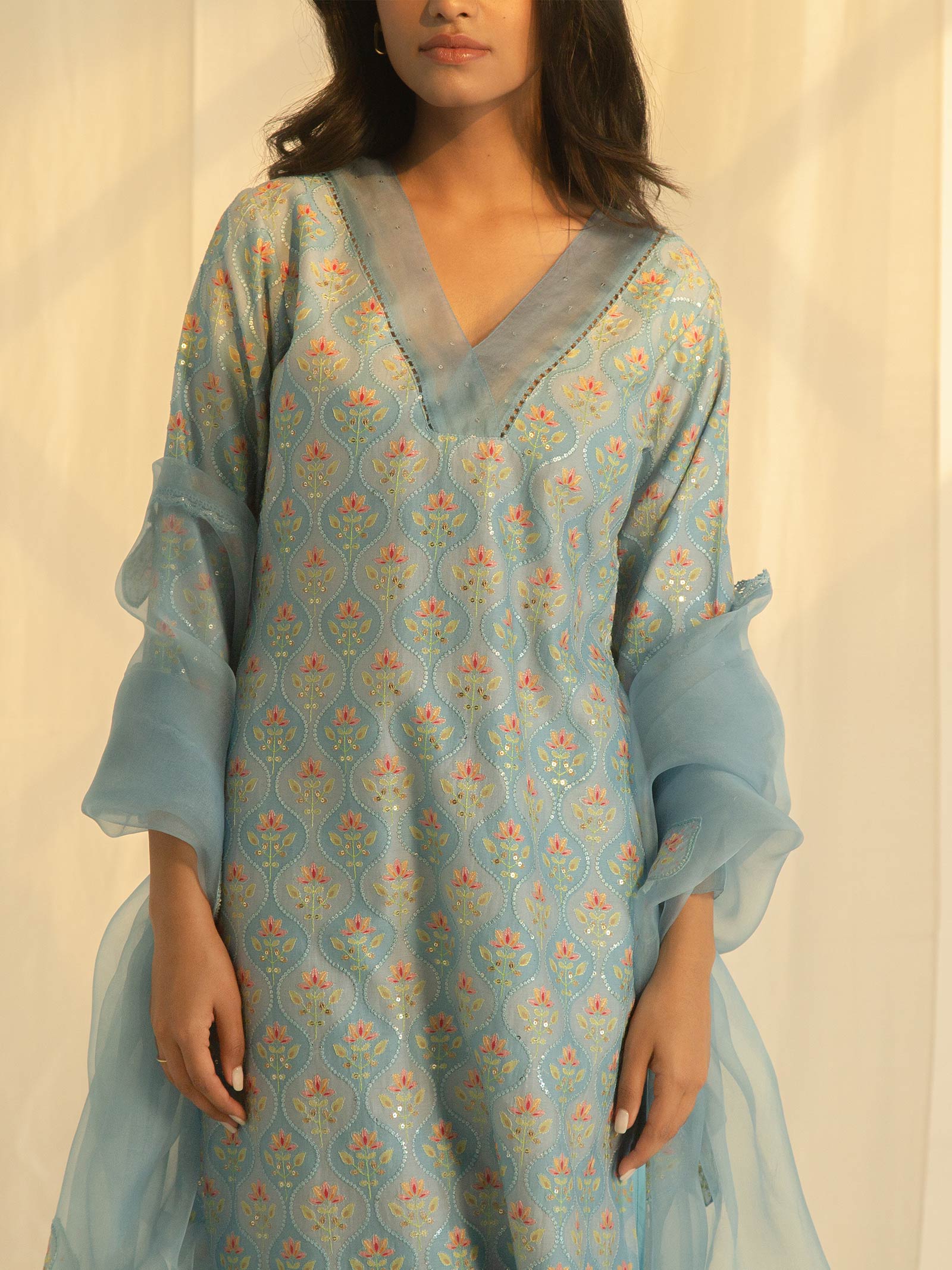 Crystals Chanderi Kurta