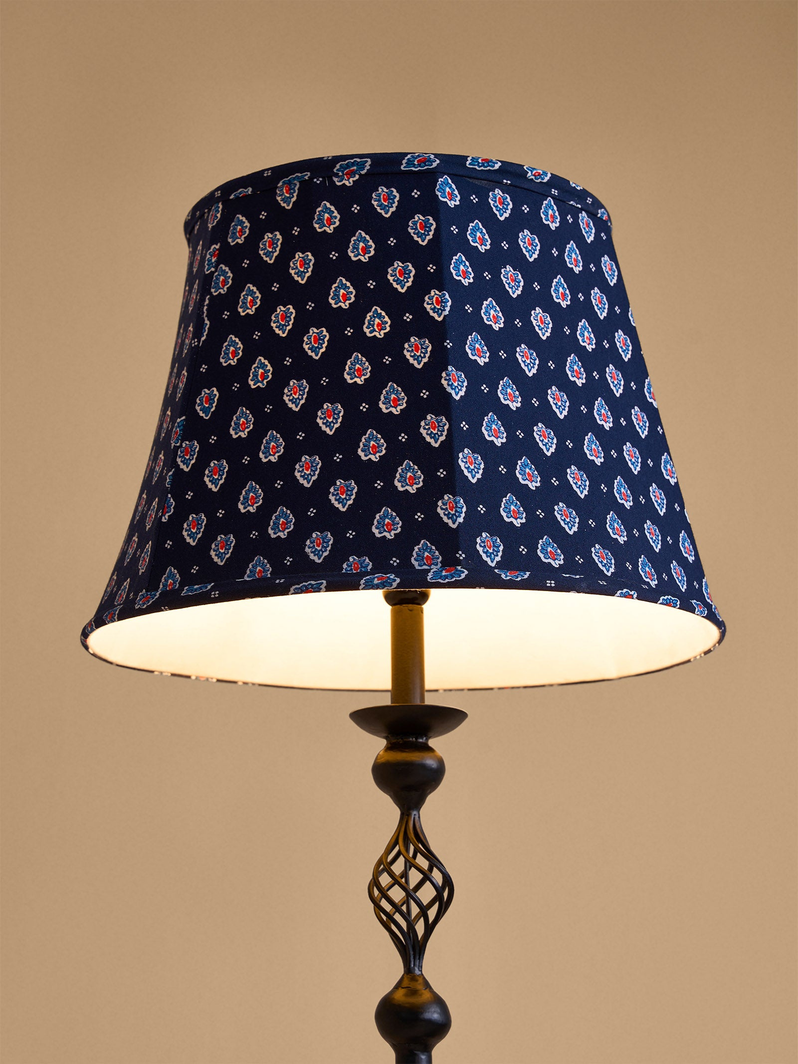 Block-Print Celestial Glow Large Lamp Shade