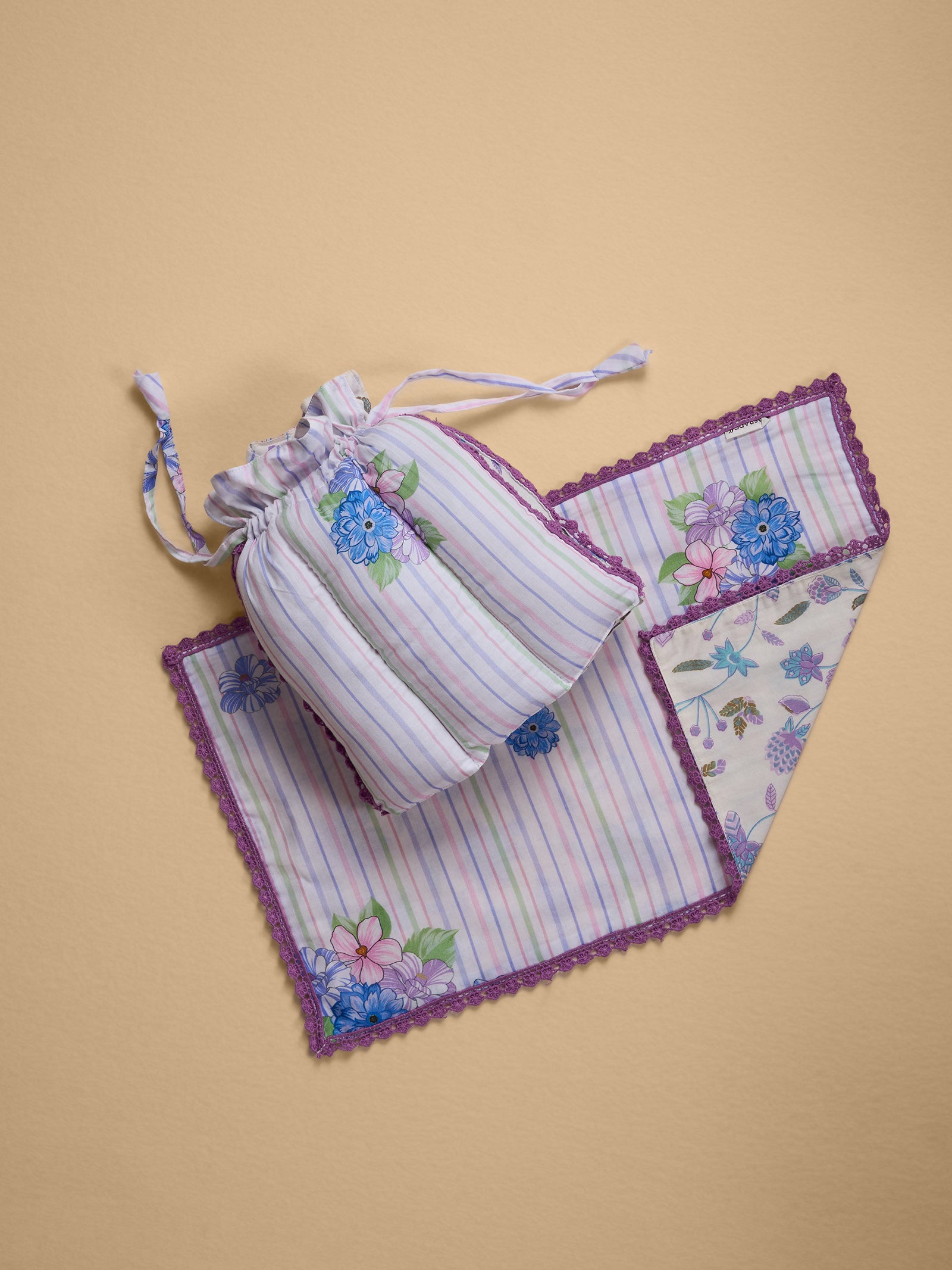 Lined Up Tea Cosy -  Purple