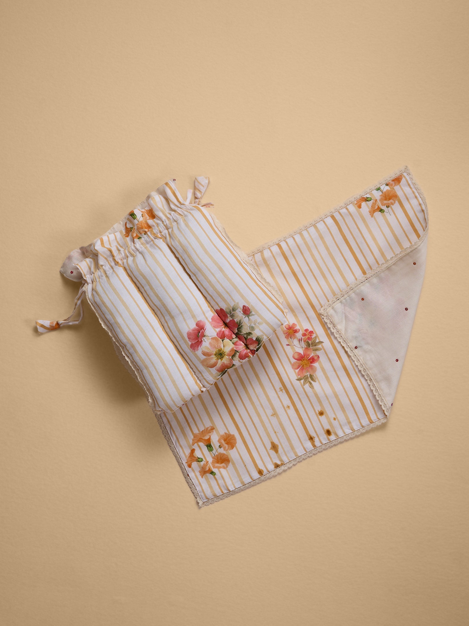 Lined Up Tea Cosy - Peach