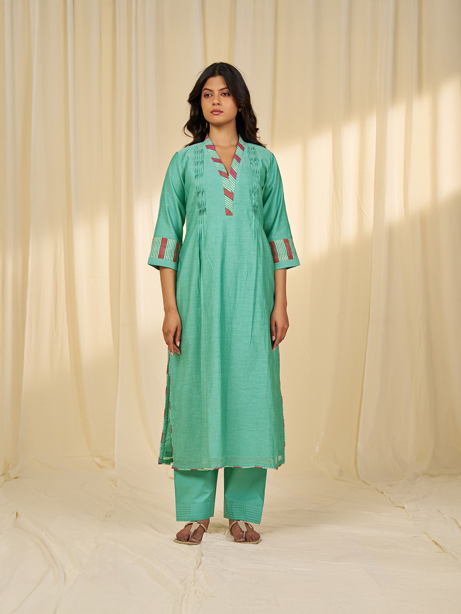 Taxila Chanderi Kurta