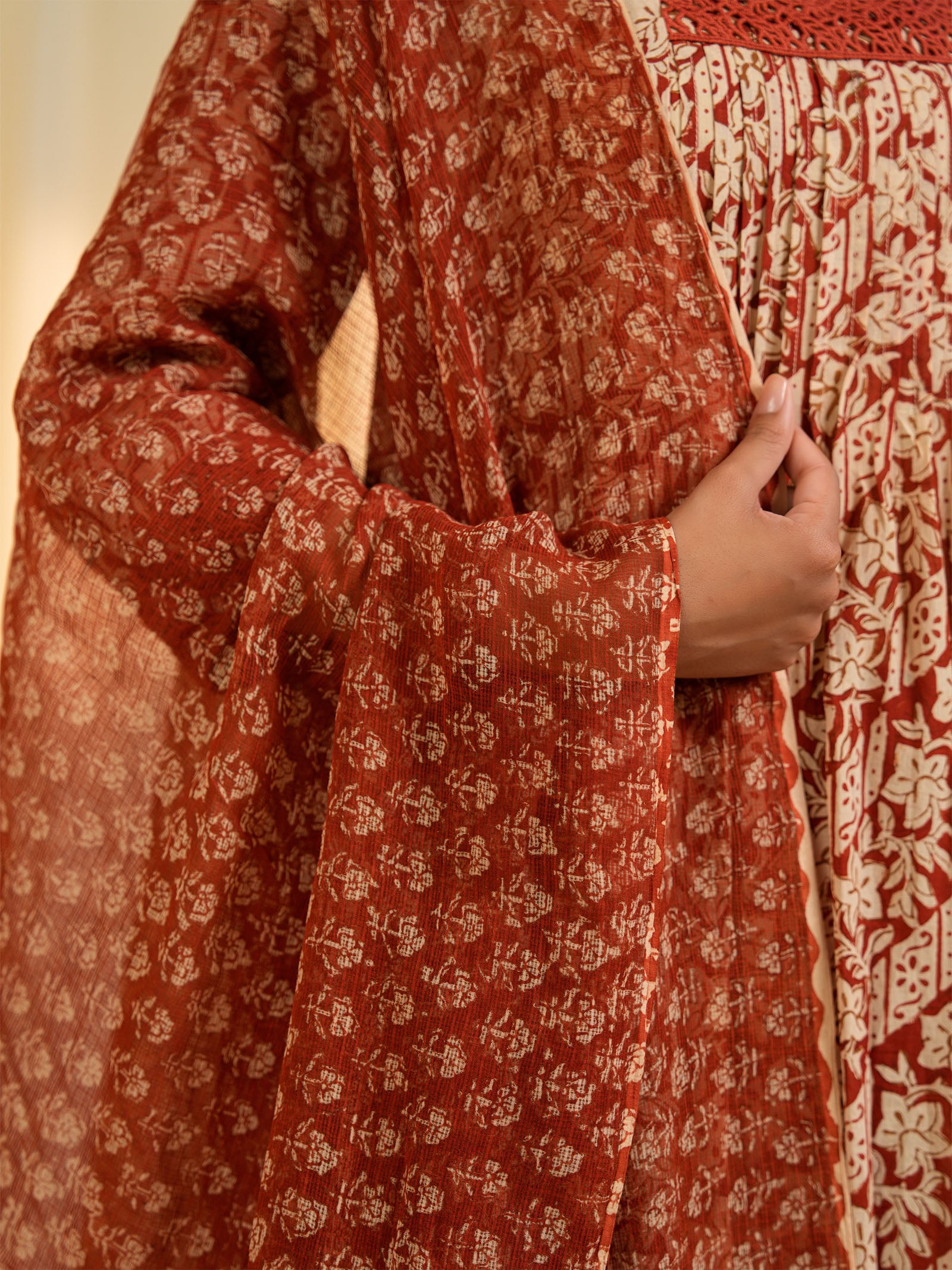 Terracotta Kota Dupatta
