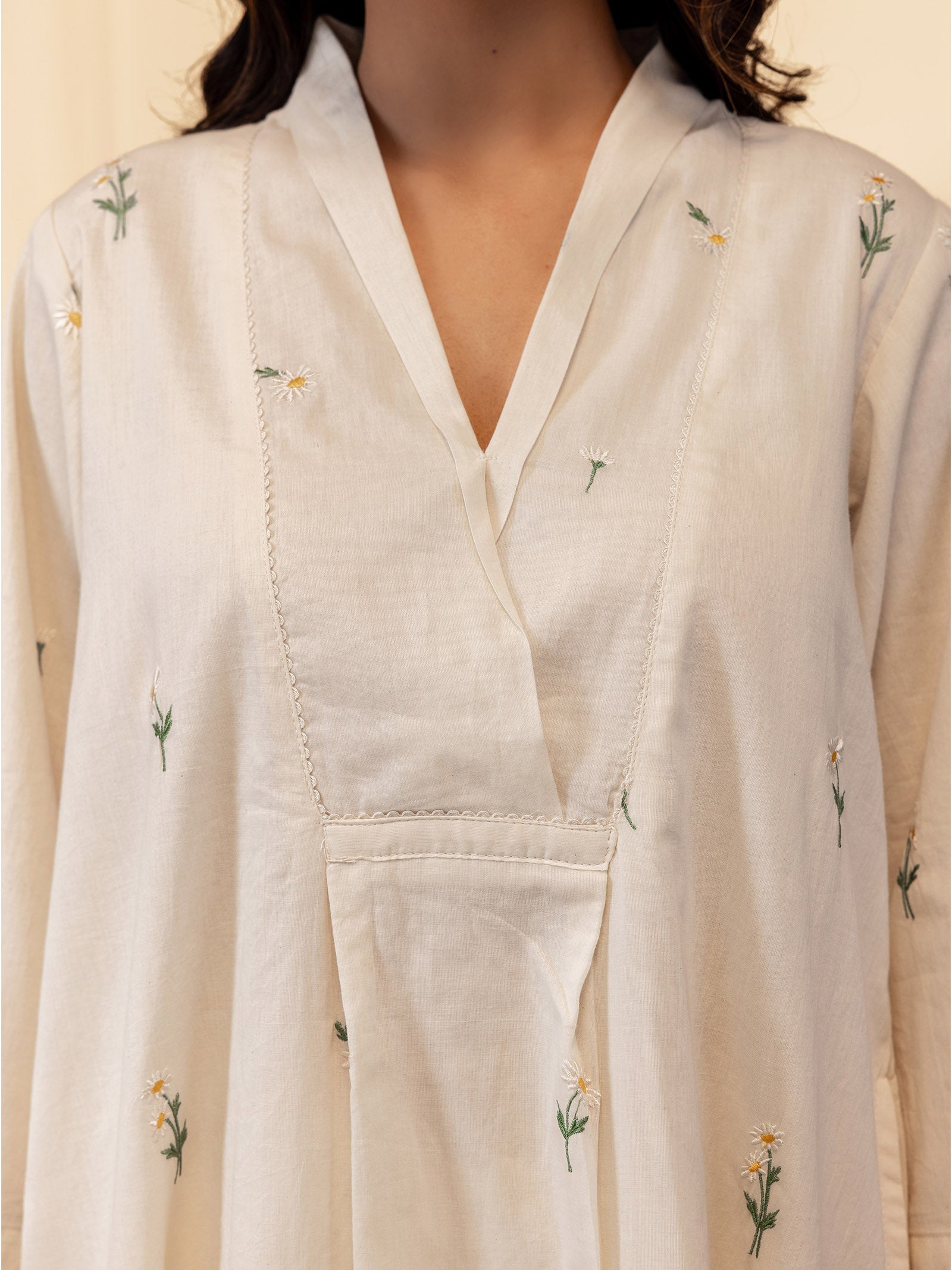 The Artisans Ivory Voile Kurta