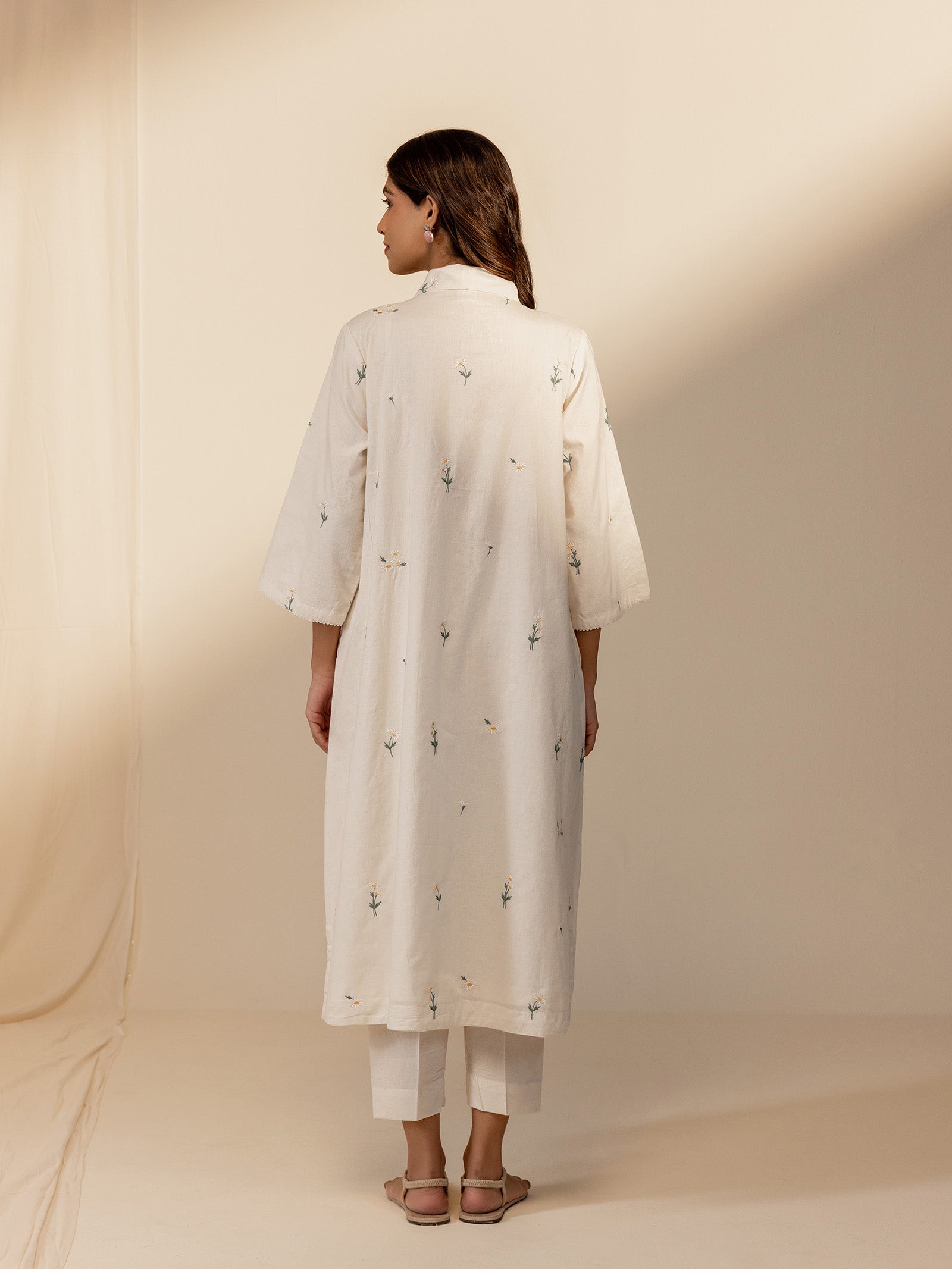 The Artisans Ivory Voile Kurta