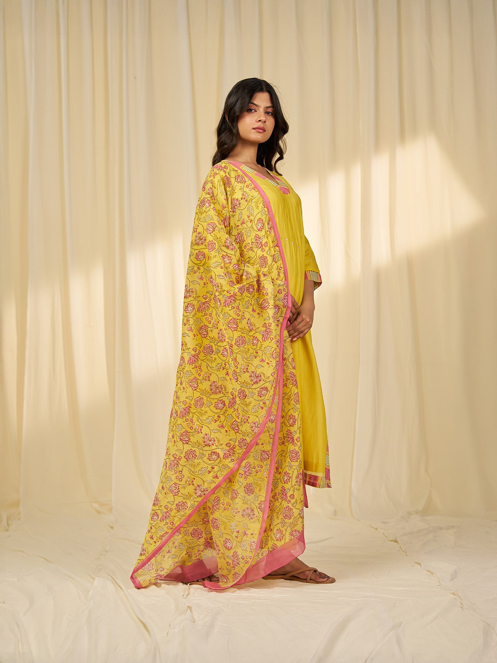 The Silk Route Kaushambi Chanderi Dupatta