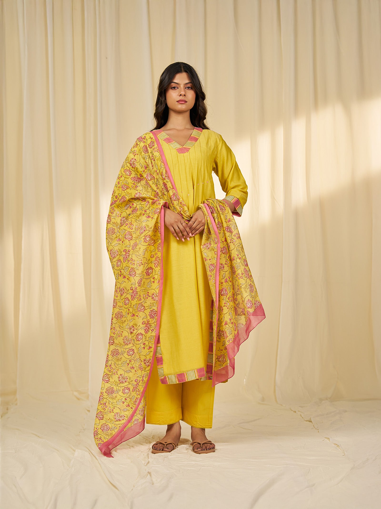 The Silk Route Kaushambi Chanderi Dupatta