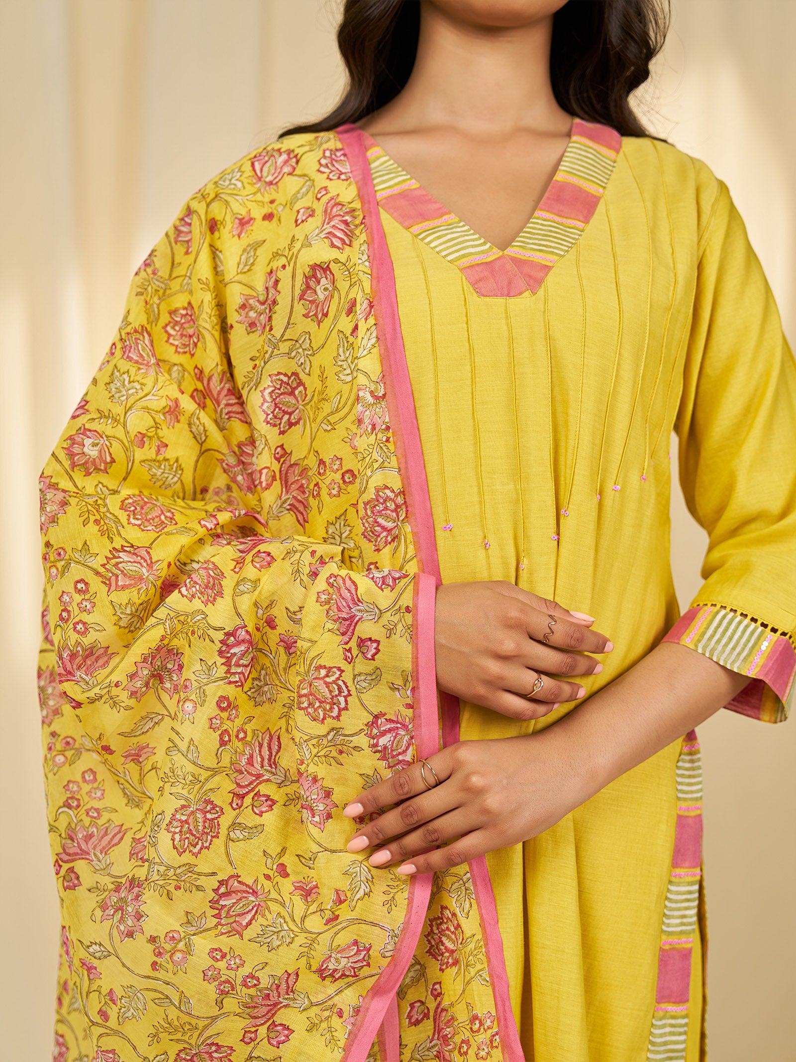 The Silk Route Kaushambi Chanderi Dupatta