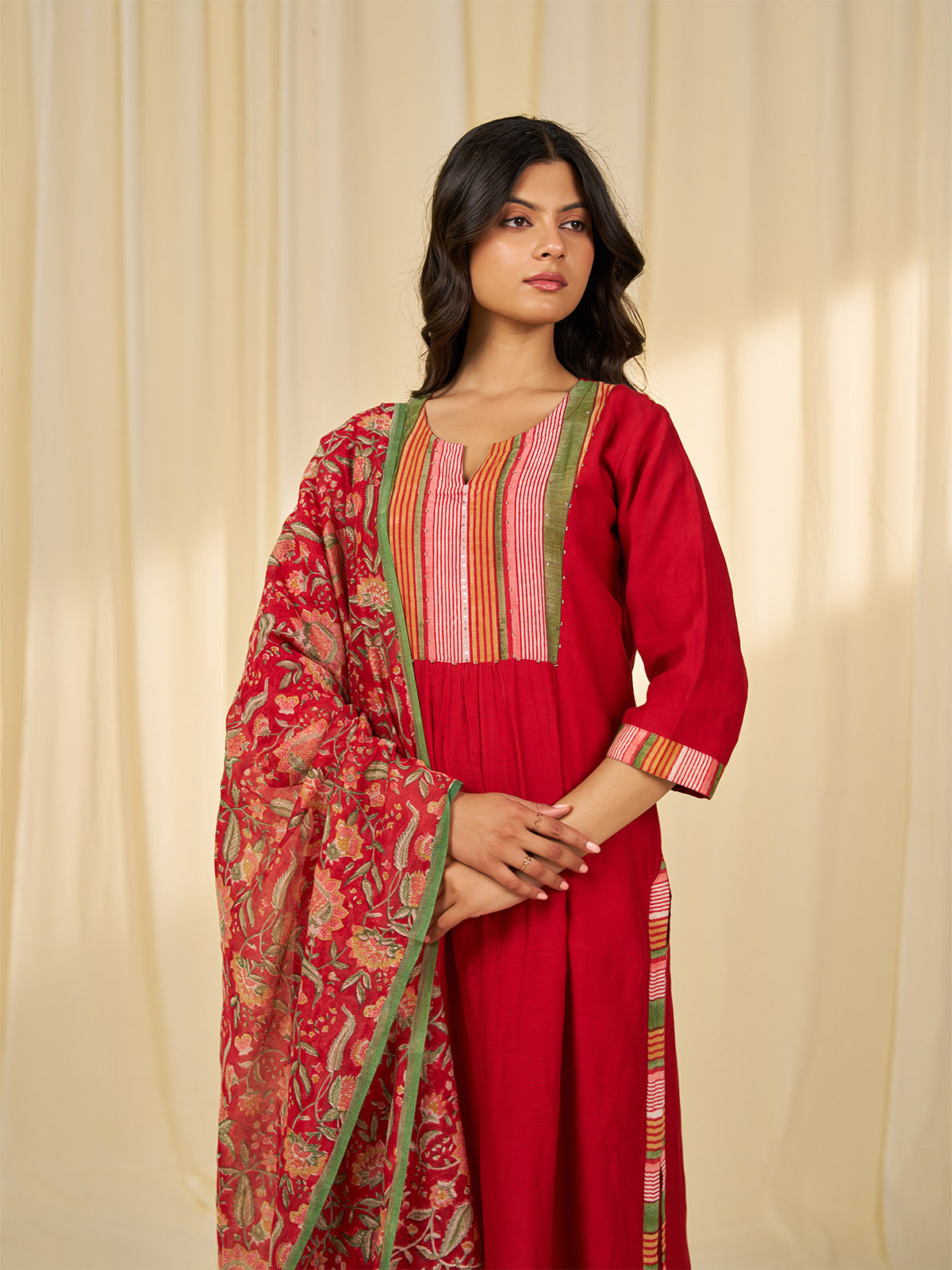 The Silk Route Vaishali Chanderi Dupatta