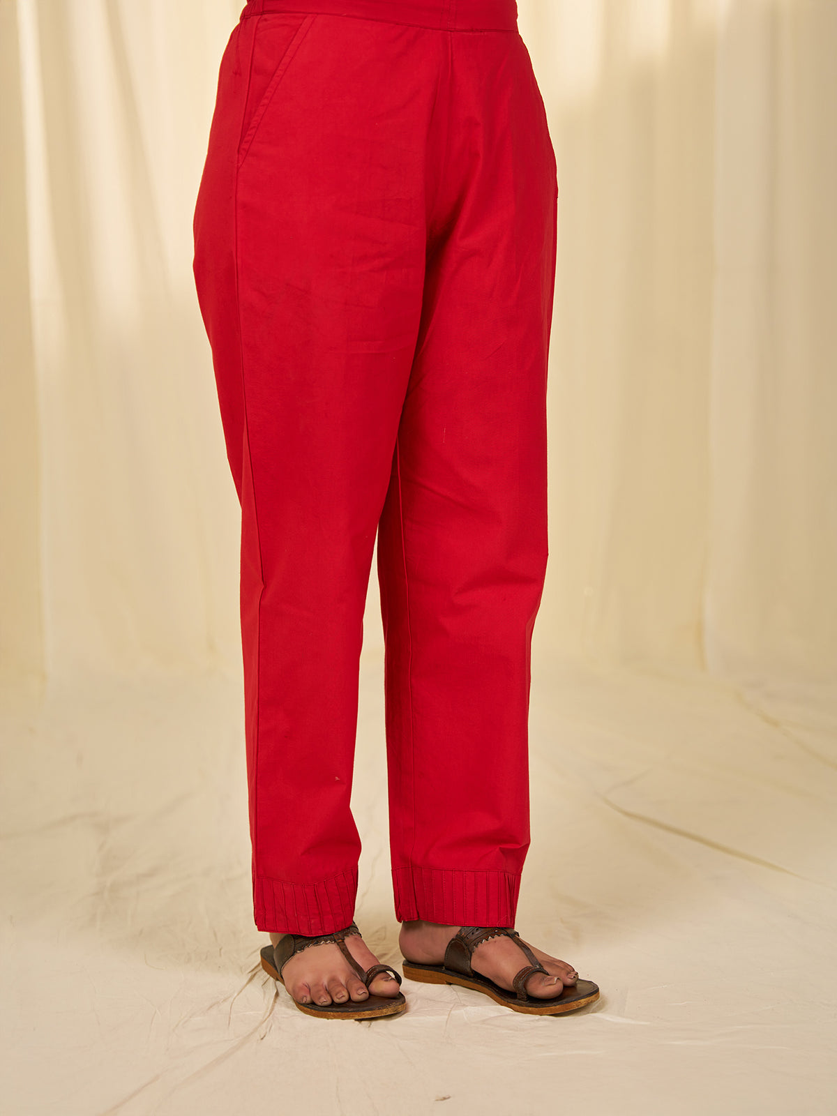 The Silk Route Vaishali Cotton Straight Pants