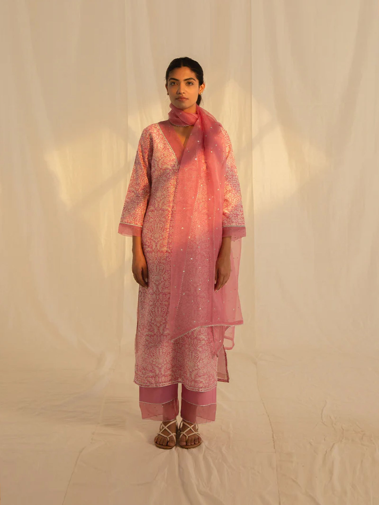 Think Pink Organza Dupatta