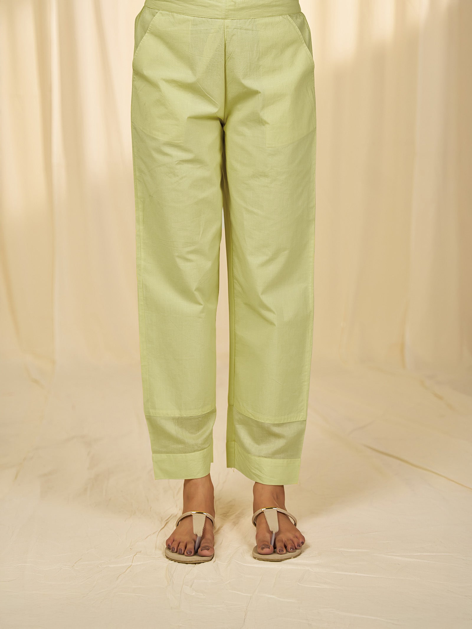 Trumpet Wine Cotton Straight Pants