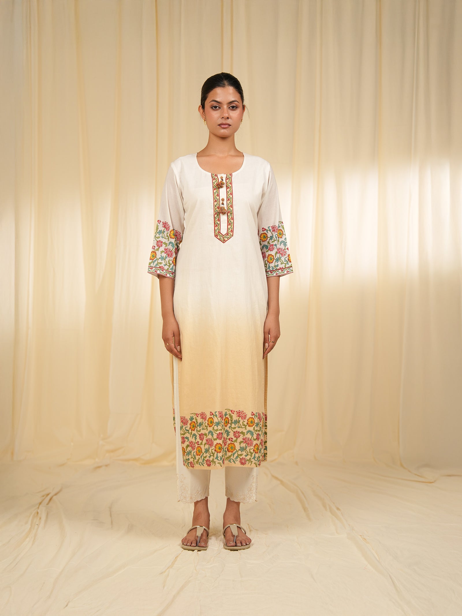 Vanilla Blossom Cotton Kurta